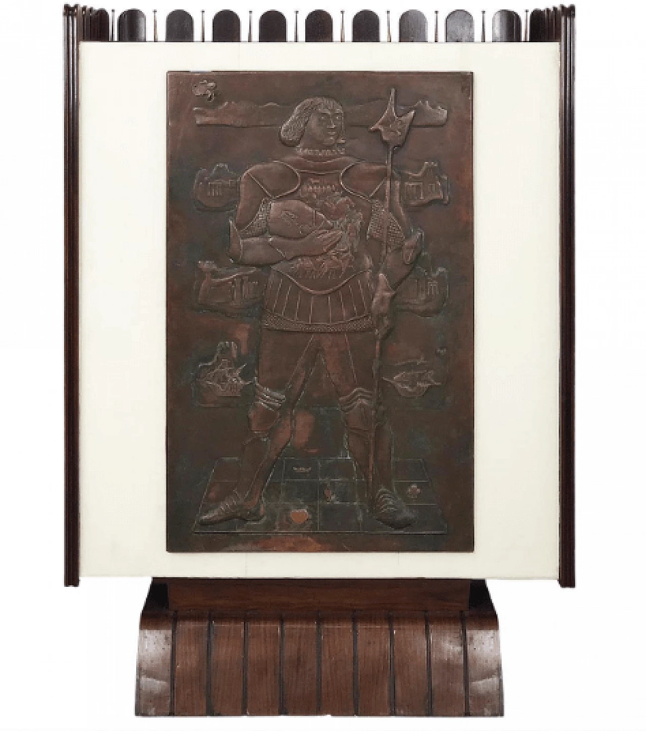 Mobile bar in legno e rame di Luigi Scremin, 1948 1