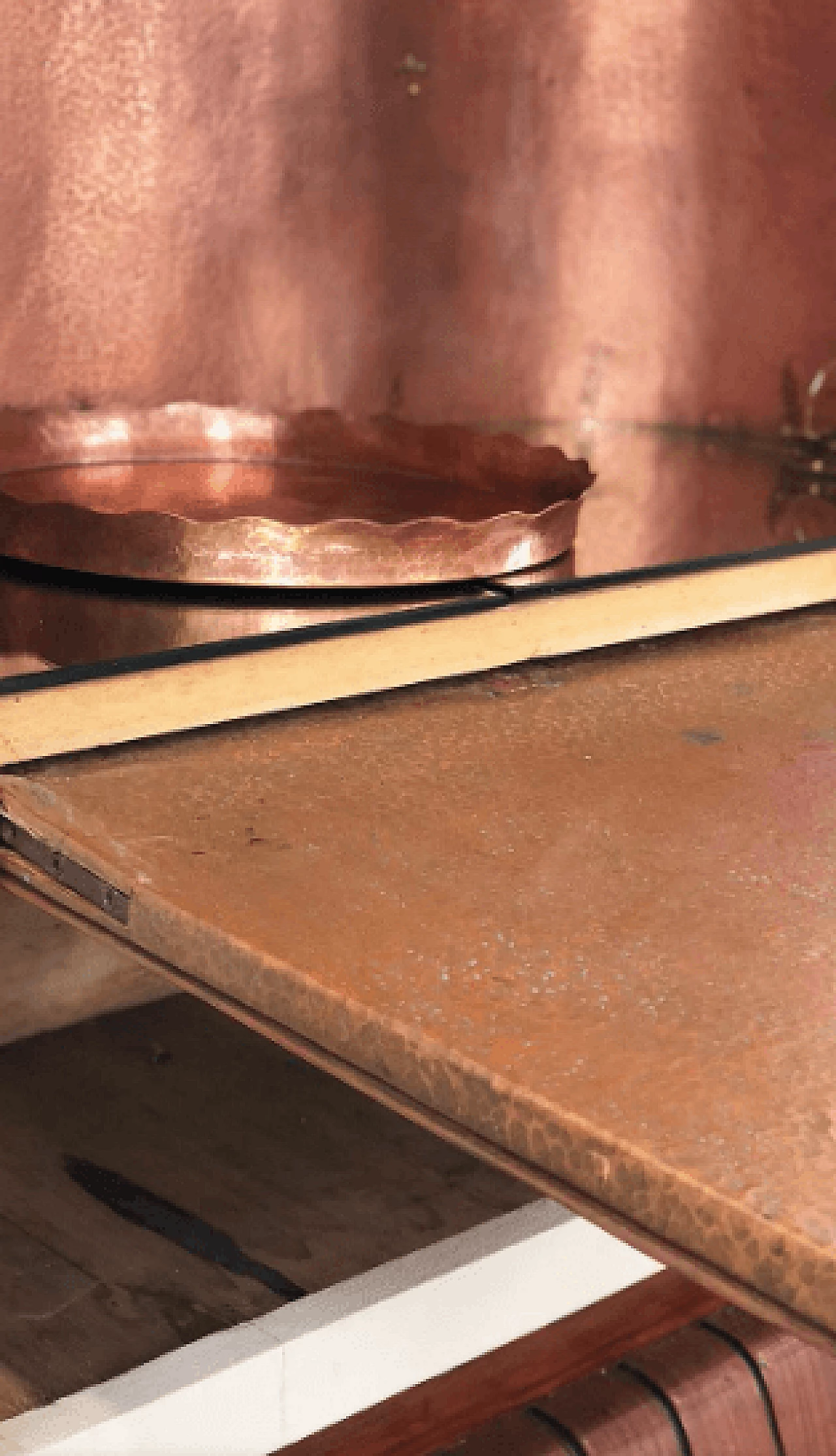 Mobile bar in legno e rame di Luigi Scremin, 1948 3