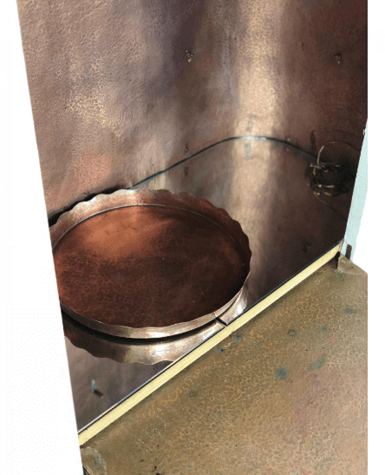 Mobile bar in legno e rame di Luigi Scremin, 1948 9