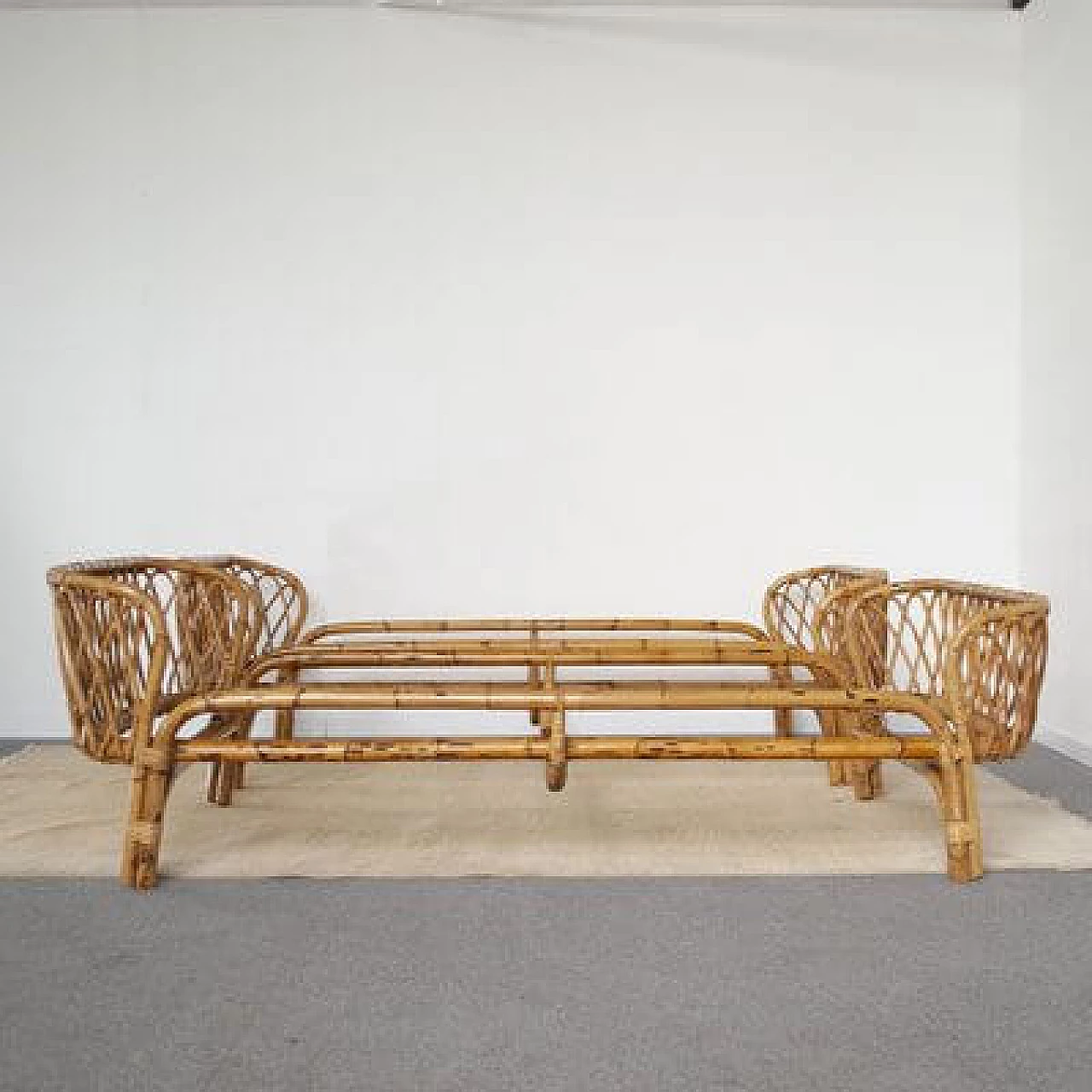 Bamboo bed attributed to Franca Helg, 1960s 4