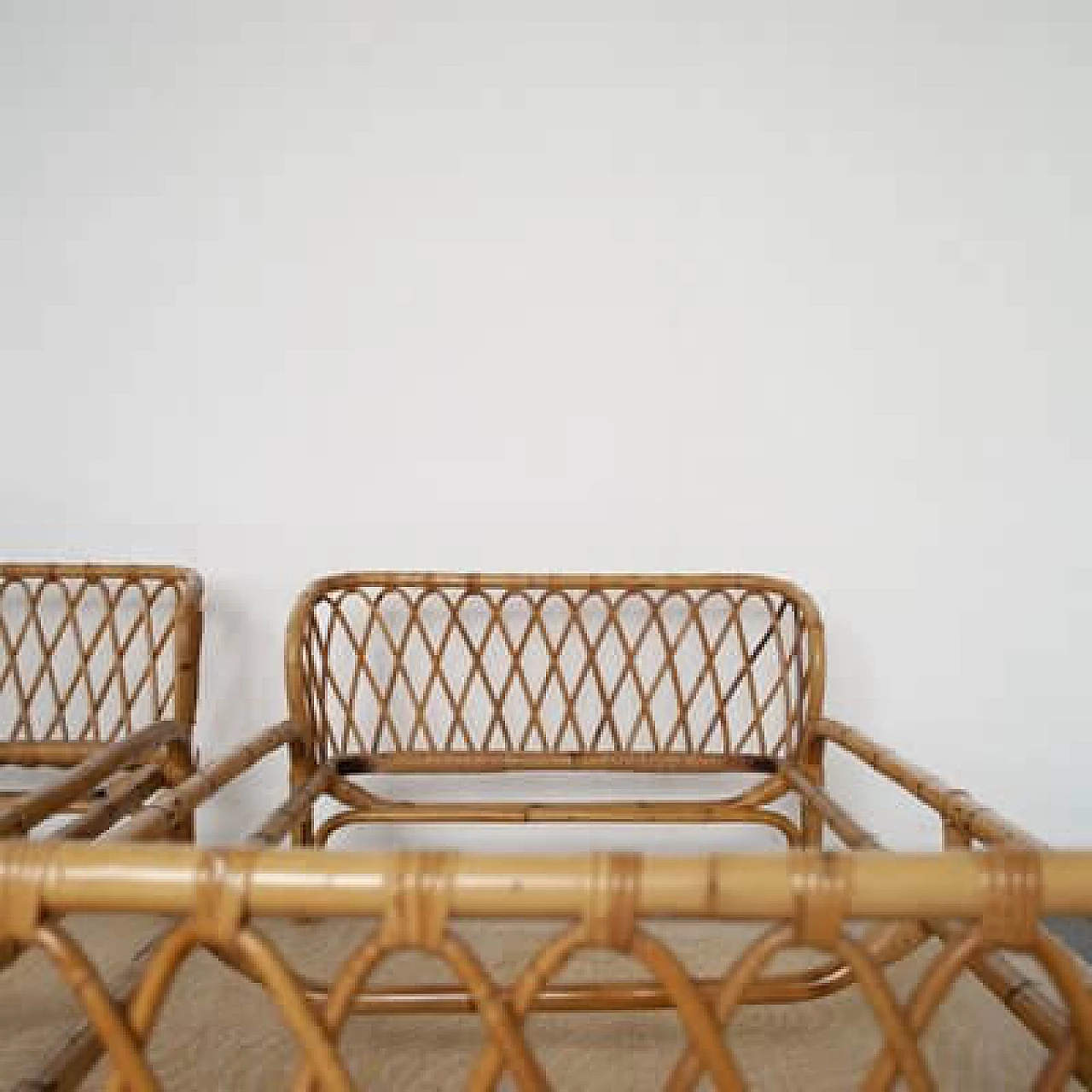 Bamboo bed attributed to Franca Helg, 1960s 5