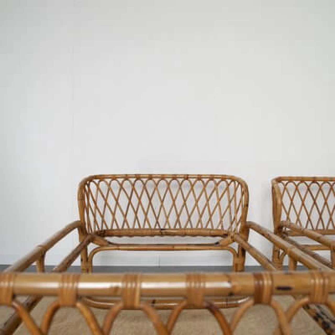 Bamboo bed attributed to Franca Helg, 1960s 6