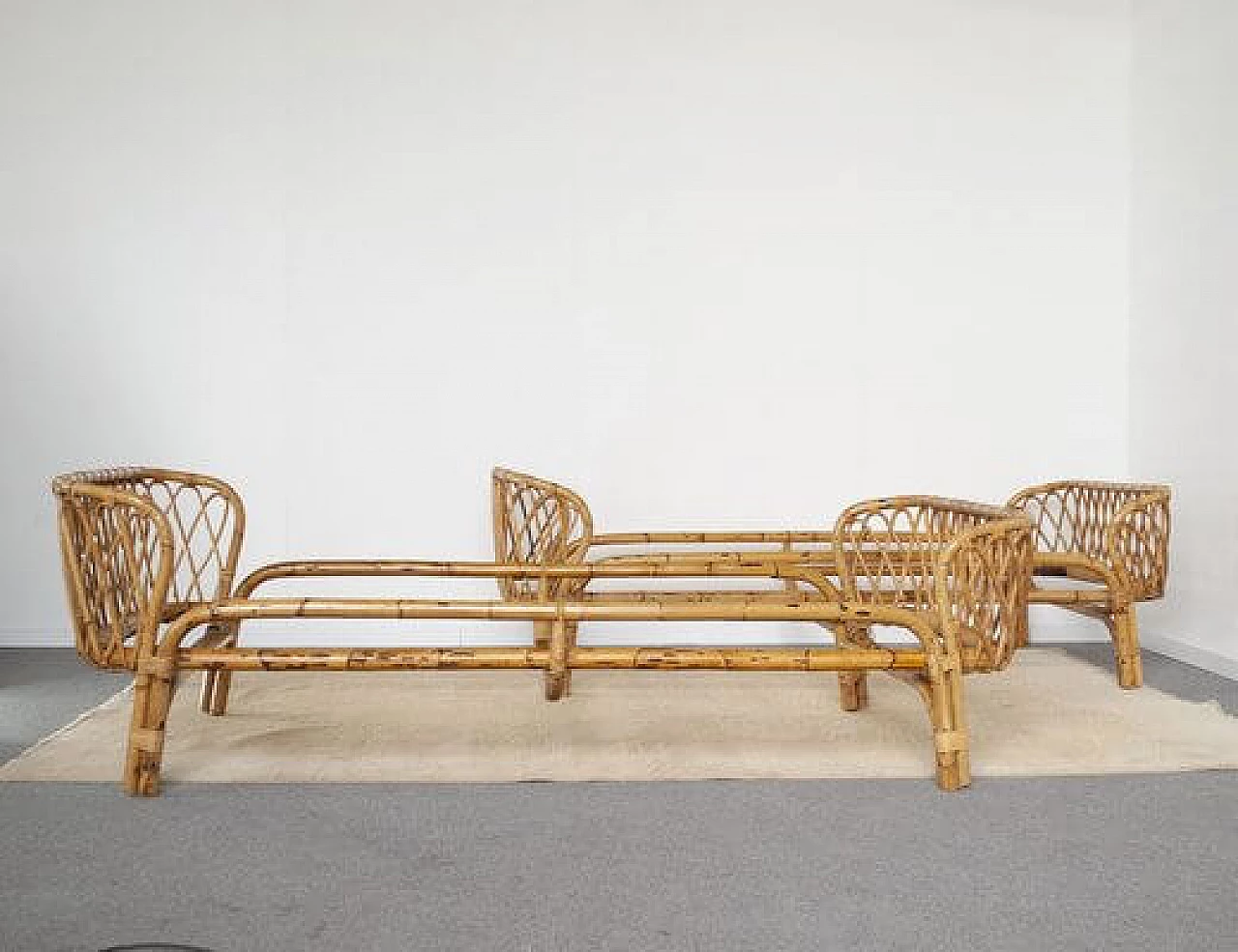 Bamboo bed attributed to Franca Helg, 1960s 7