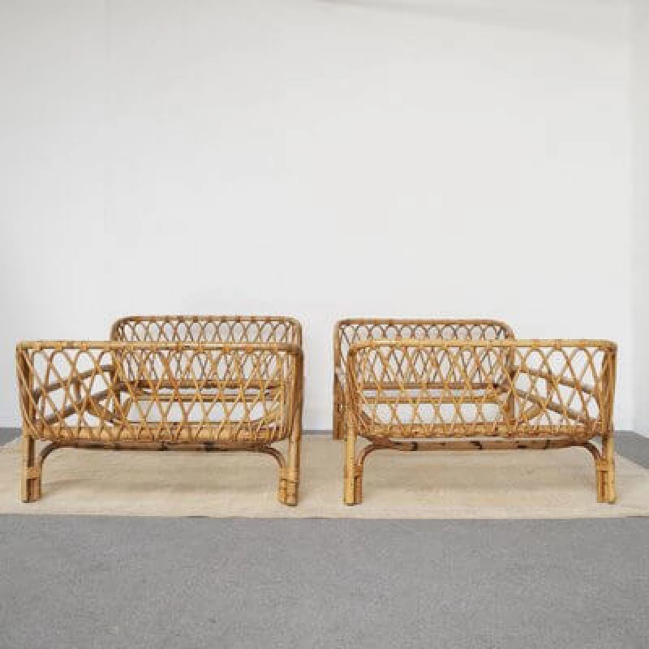 Bamboo bed attributed to Franca Helg, 1960s 10