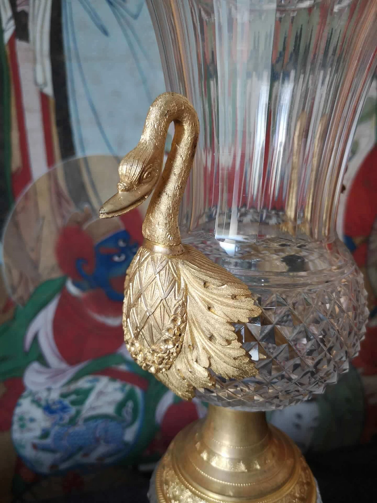 Coppia di vasi russi in cristallo e bronzo dorato, '800 2