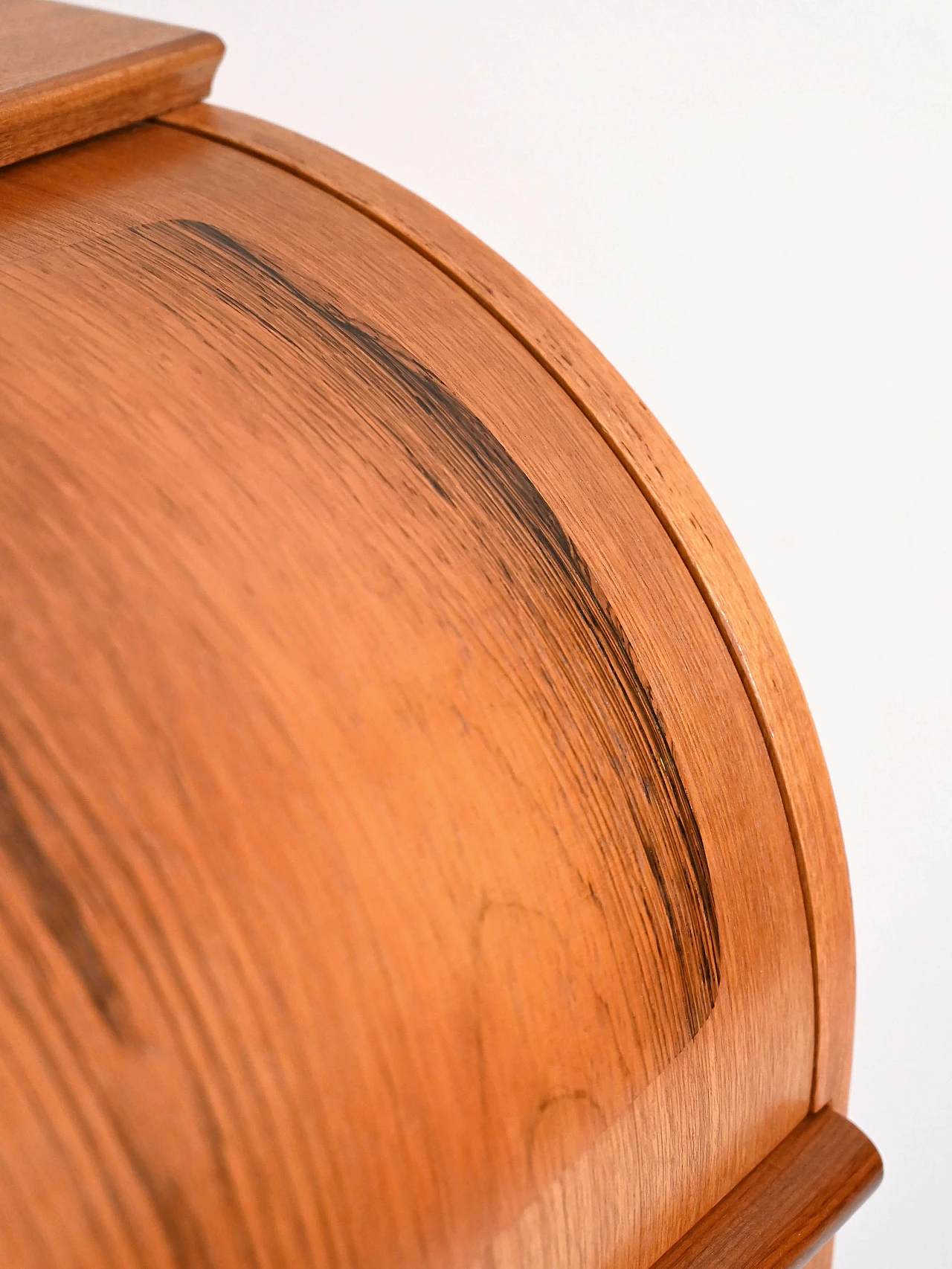 Teak secretaire with drawers and pull-out top, 1960s 11