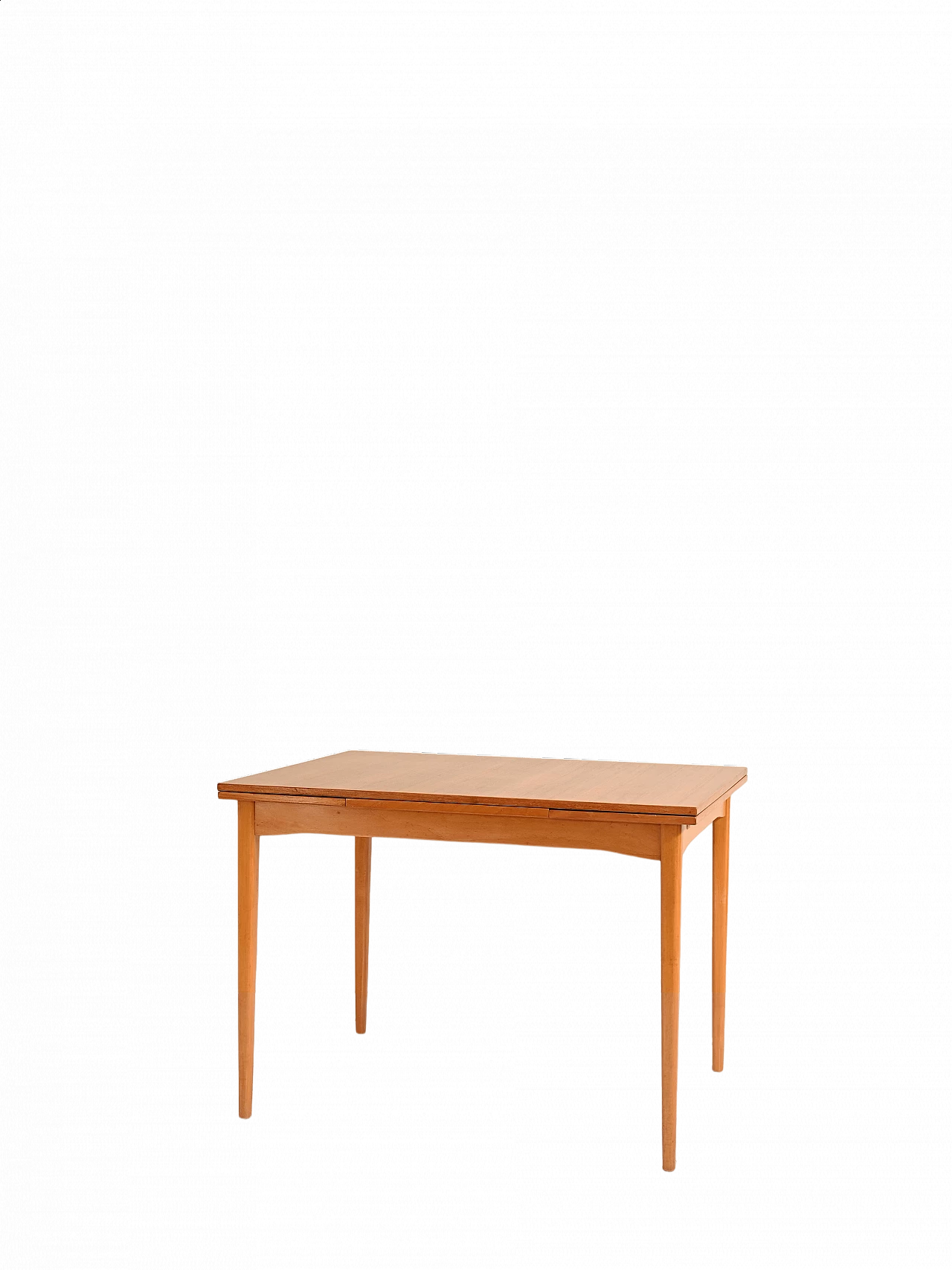 Tavolo da pranzo estendibili in teak stile scandinavo, anni '60 11
