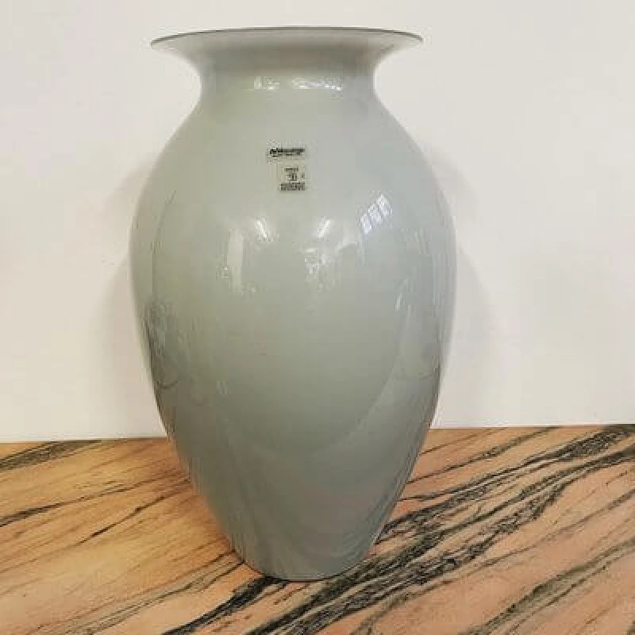 Large inked glass vase by Mazzega, 1980s 2