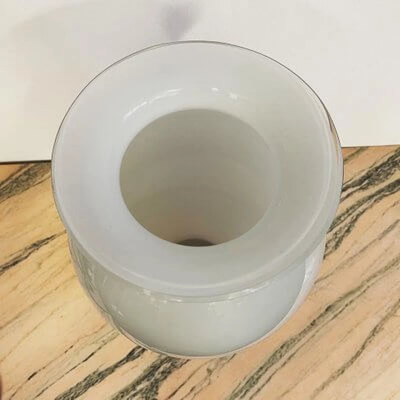 Vaso grande in vetro inchiostrato di Mazzega, anni '80 4