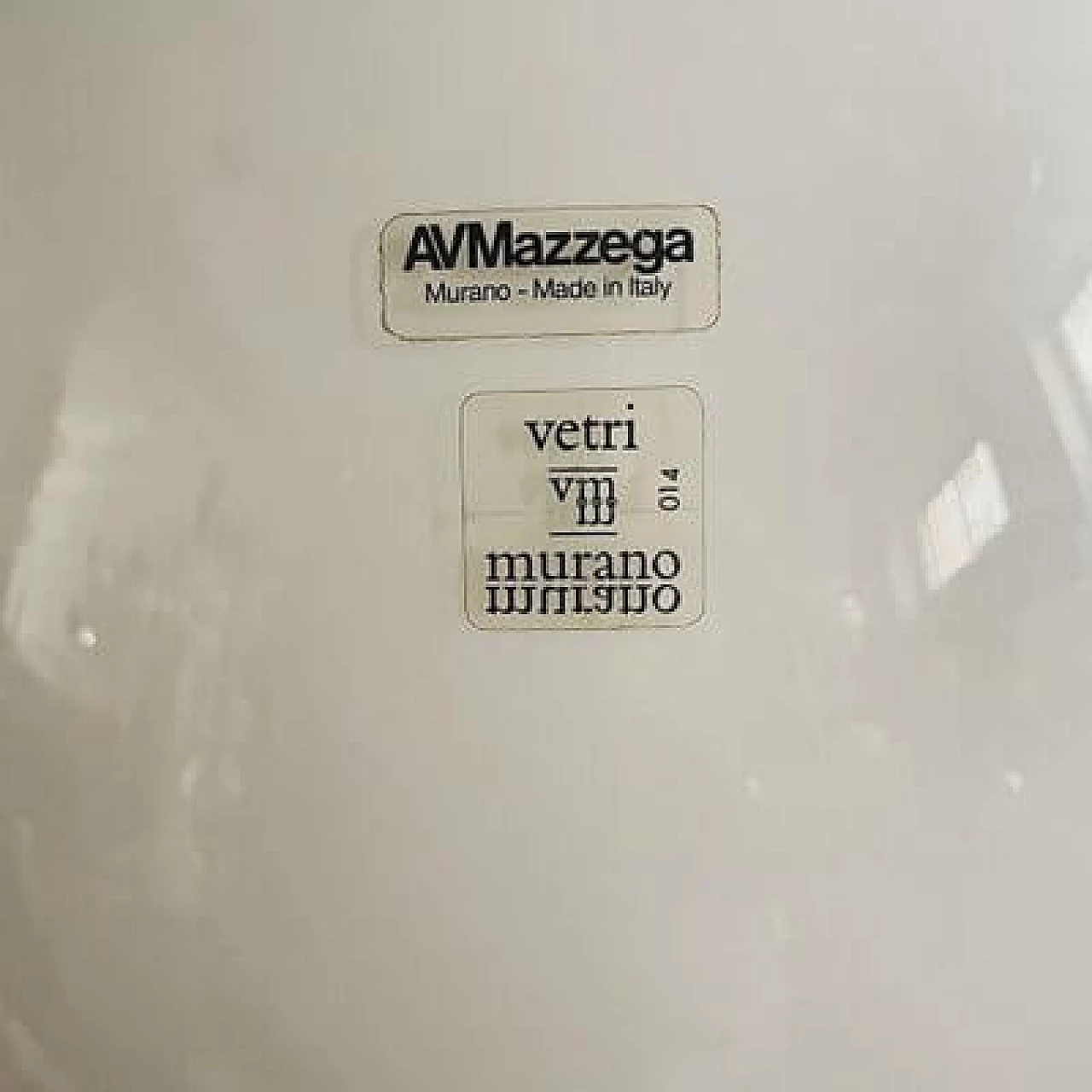 Vaso grande in vetro inchiostrato di Mazzega, anni '80 5