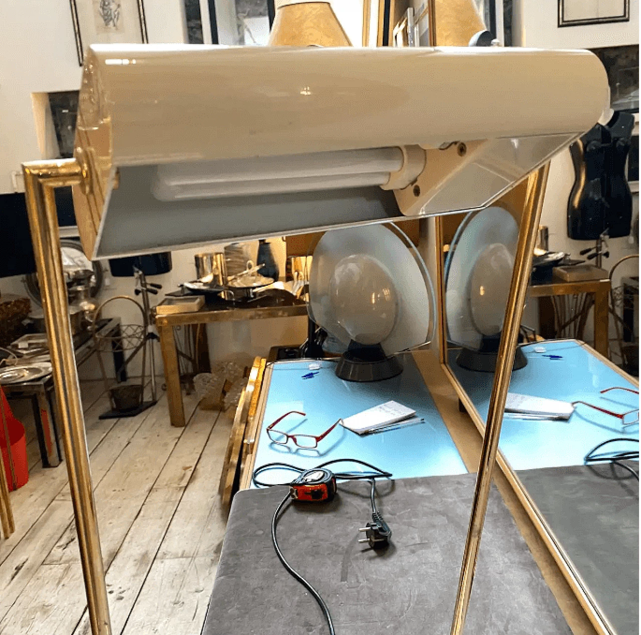 Solid brass table lamp by George Kovacs, 1980s 8