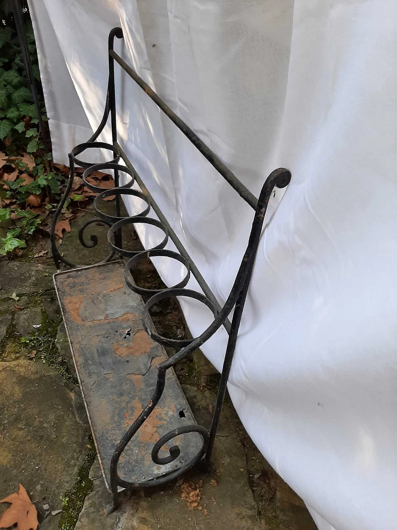 Porta vasi in ferro battuto, anni '60 3