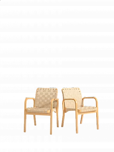 Pair of model 45 armchairs by Alvar Aalto for Artek, 1970s