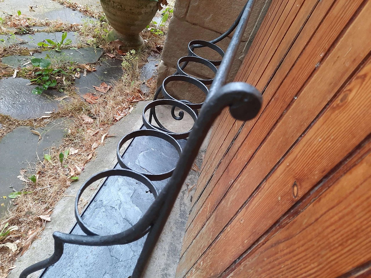 Porta vasi in ferro battuto, anni '60 4