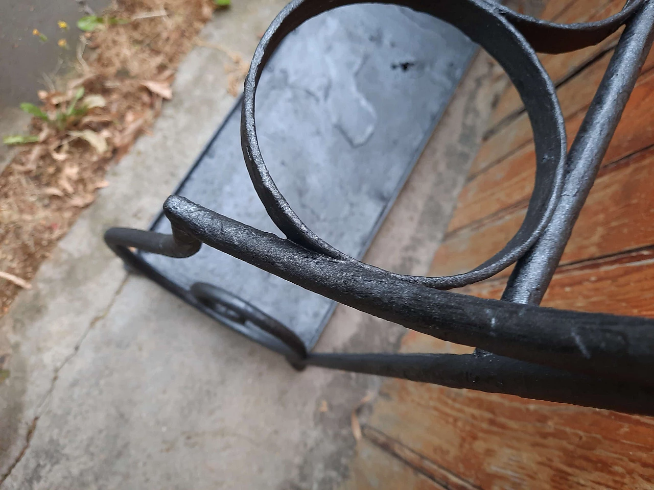 Porta vasi in ferro battuto, anni '60 6