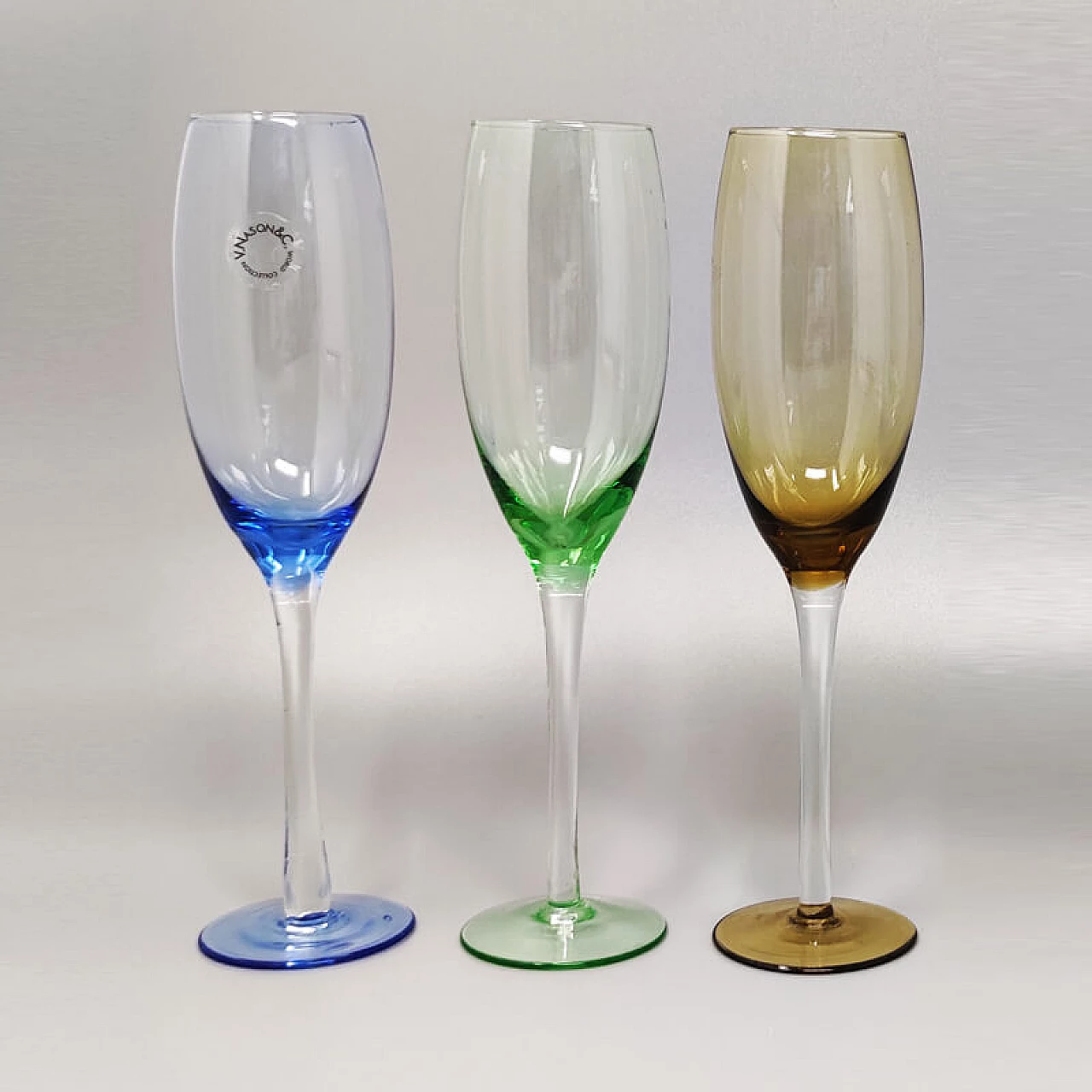6 Bicchieri in vetro di Murano di Nason, anni '70 2