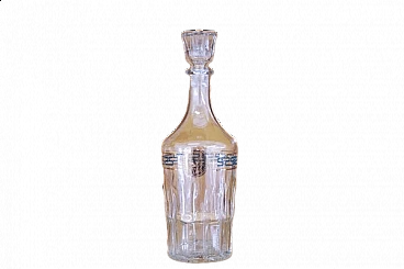 Empire-style glass liquor bottle, 1970s