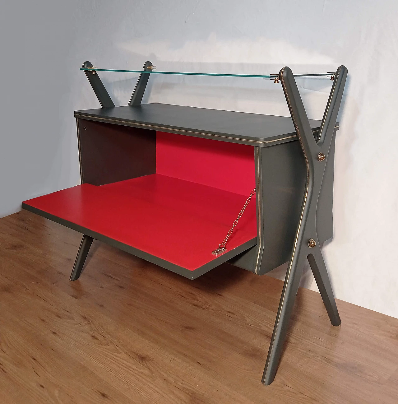 Pair of twin Bar Furniture attributed to Cesare Lacca, 1950s 3