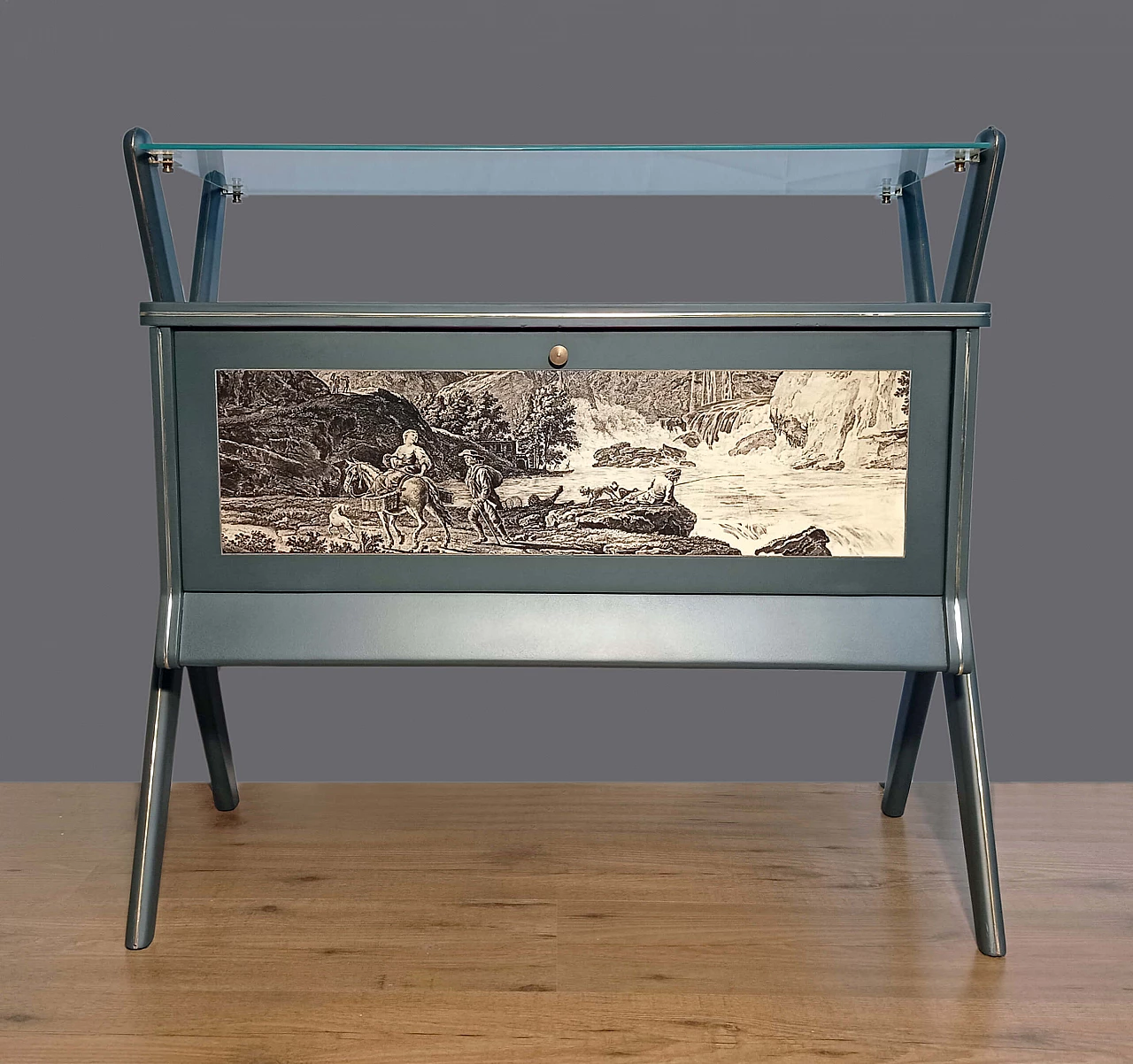Pair of twin Bar Furniture attributed to Cesare Lacca, 1950s 8