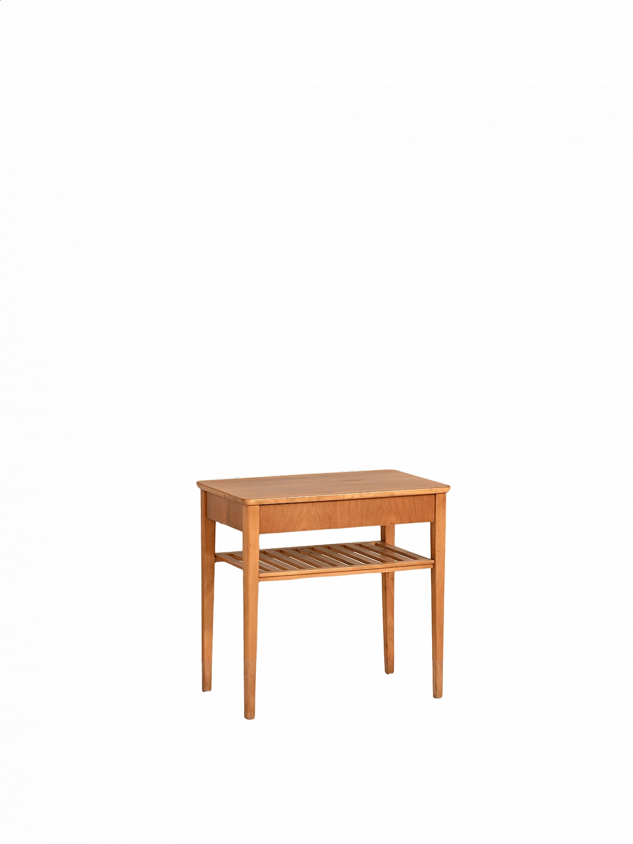 Comodino in teak con cassetto a scomparsa, anni '60 12