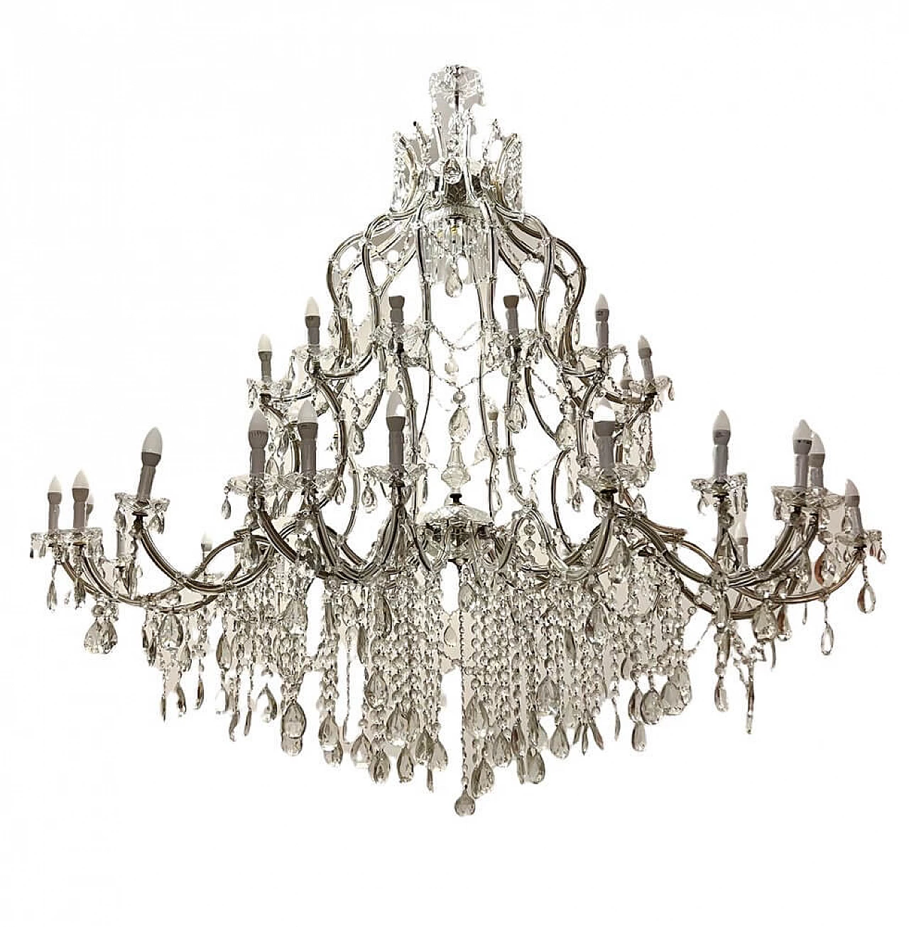 Crystal and Murano glass chandelier, 1950s 1