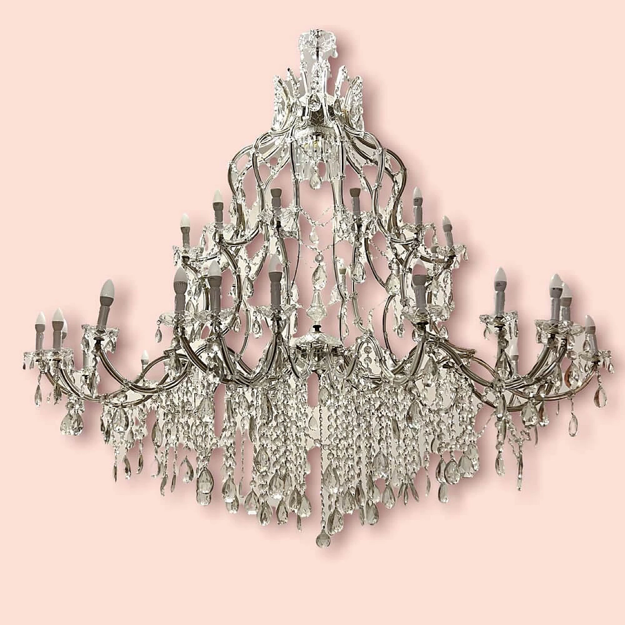 Crystal and Murano glass chandelier, 1950s 12