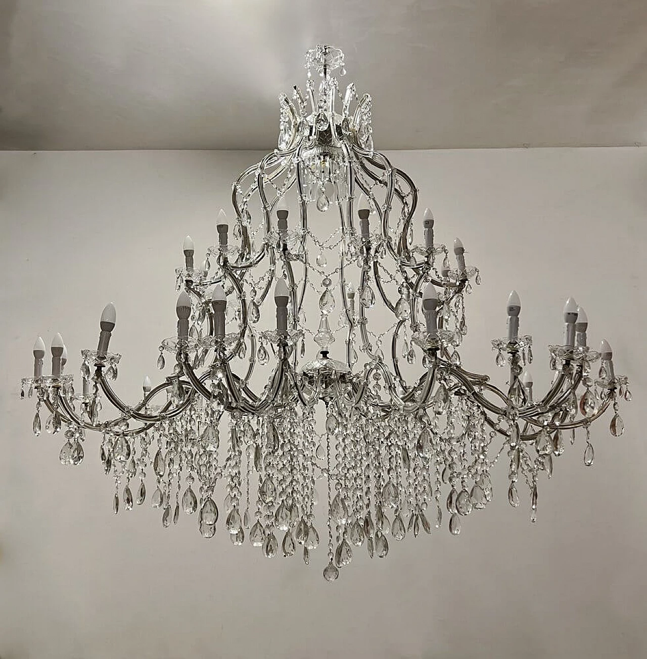 Crystal and Murano glass chandelier, 1950s 14