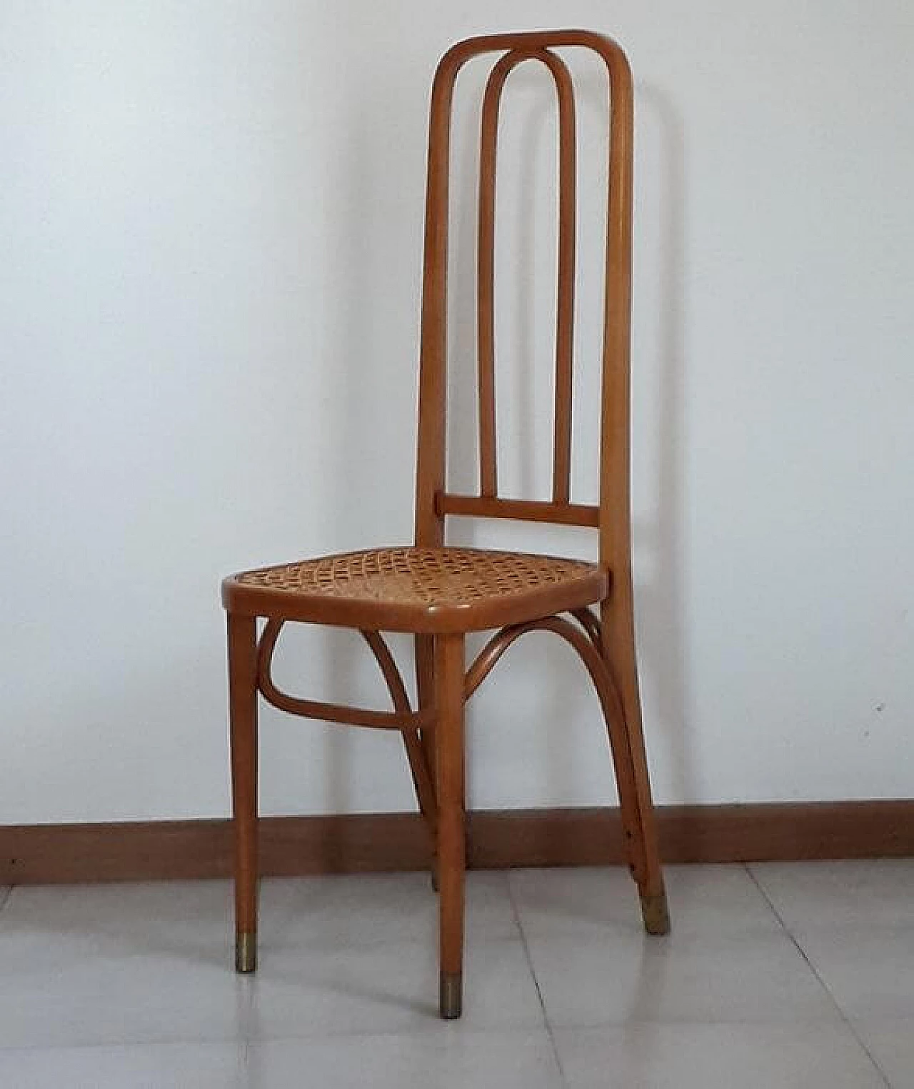 Chair 246 in blond beech manufactured by Società Antonio Volpe, 20th century 2