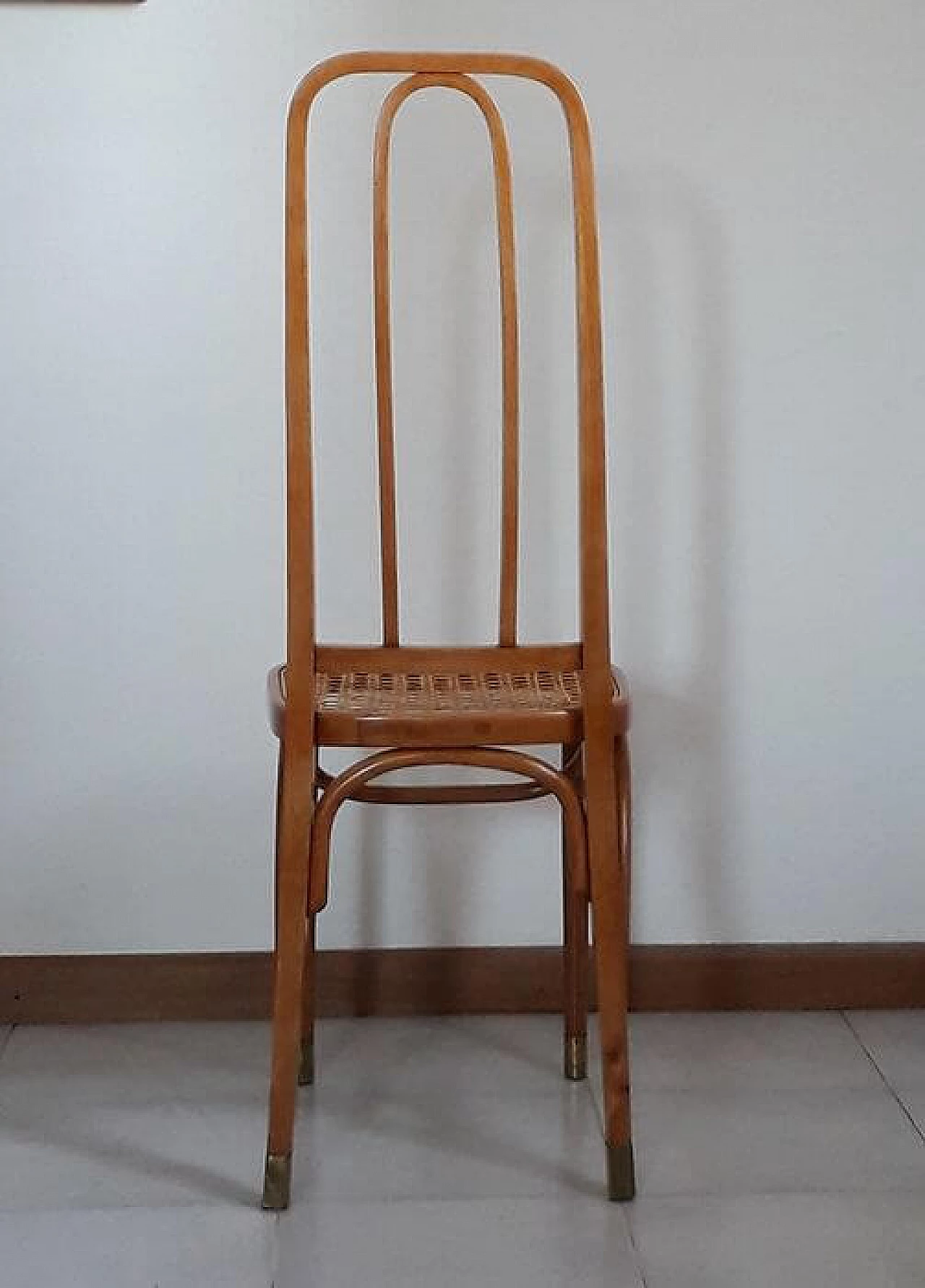 Chair 246 in blond beech manufactured by Società Antonio Volpe, 20th century 3