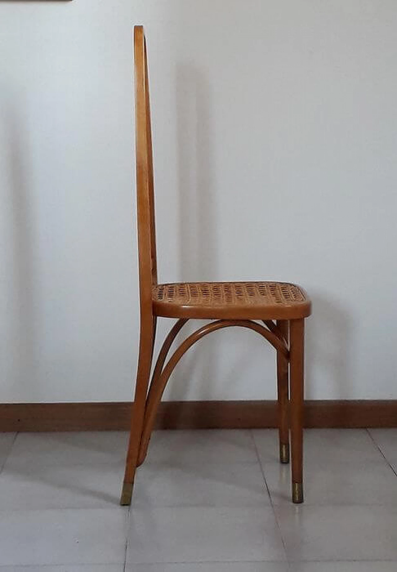 Chair 246 in blond beech manufactured by Società Antonio Volpe, 20th century 4