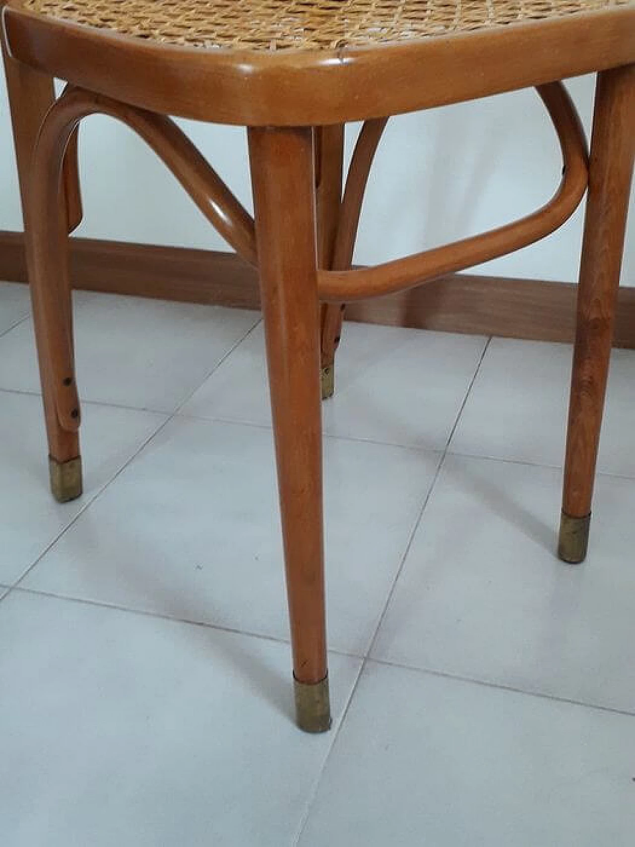 Chair 246 in blond beech manufactured by Società Antonio Volpe, 20th century 5