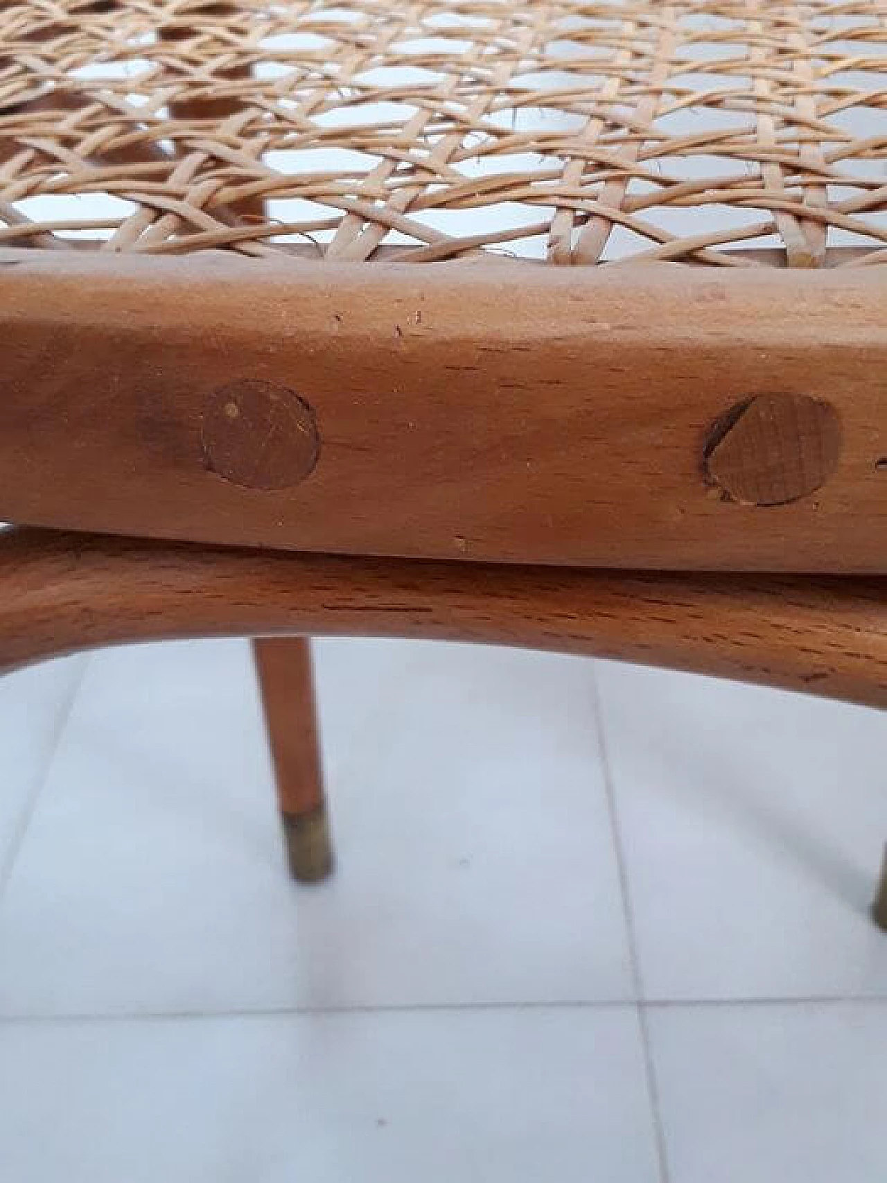 Chair 246 in blond beech manufactured by Società Antonio Volpe, 20th century 7