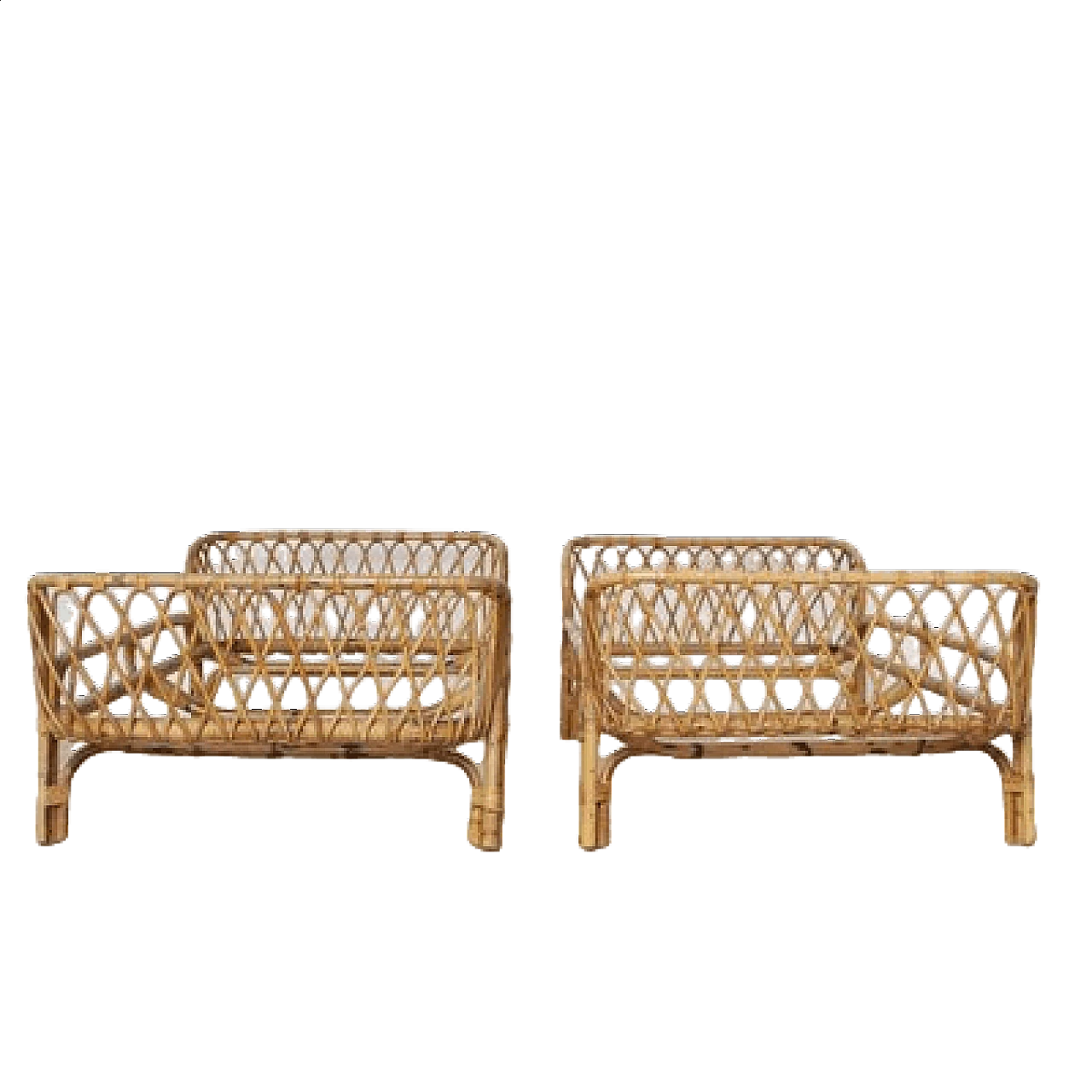 Letto in bambù nello stile di Franca Helg, anni '60 13