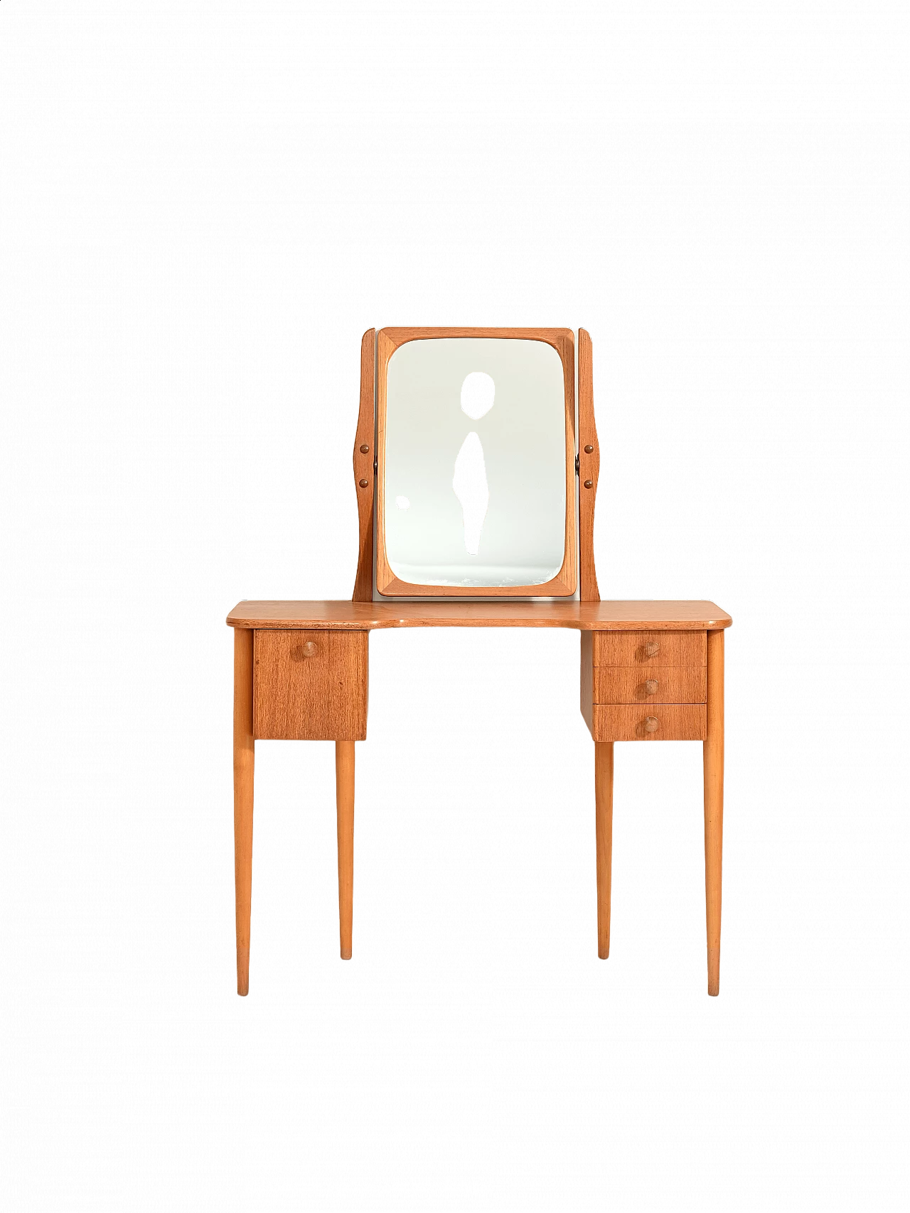 Teak dressing table with mirror and drawers, 1960s 13