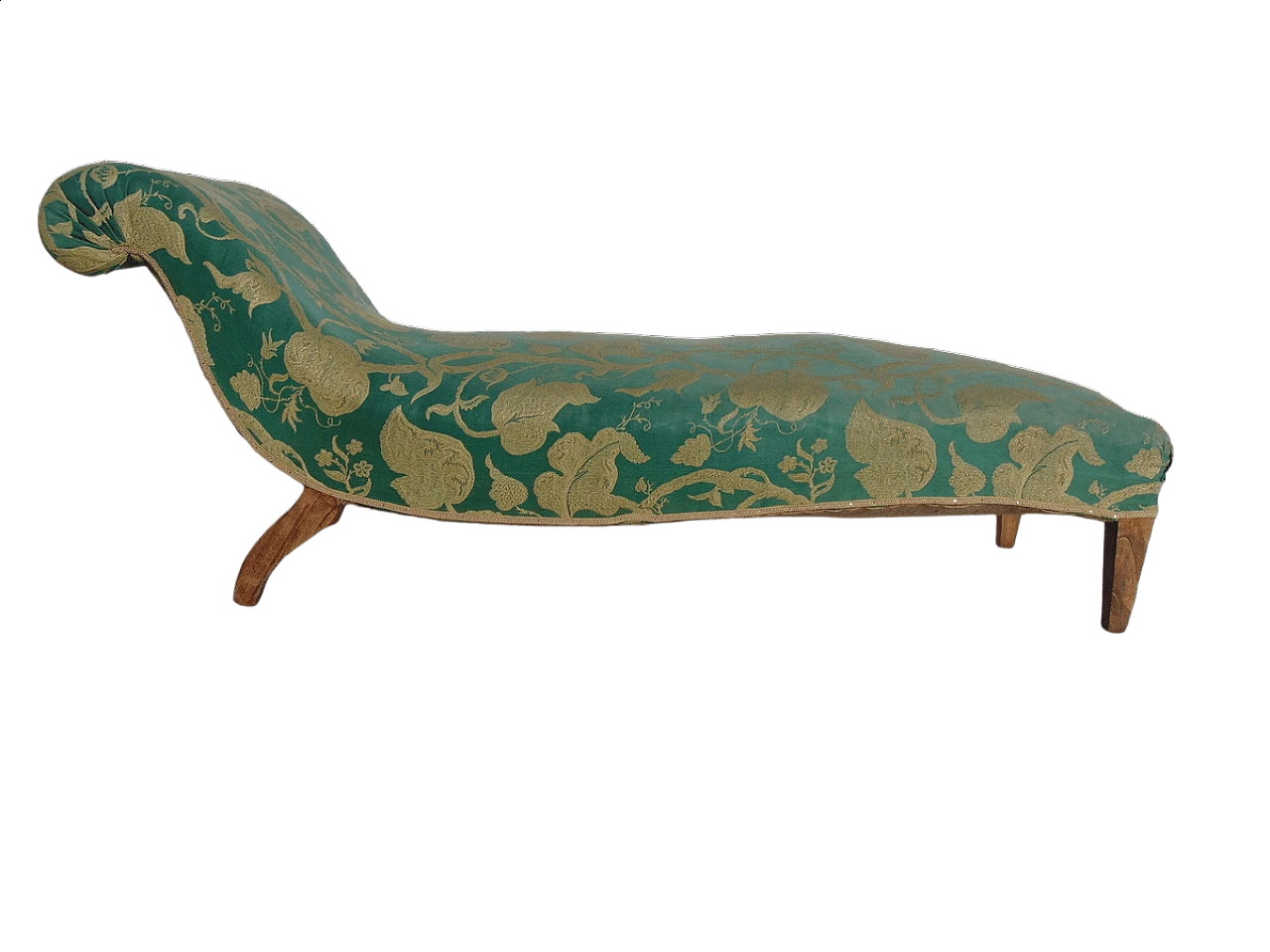 Dormeuse in legno e tessuto, inizio '900 10