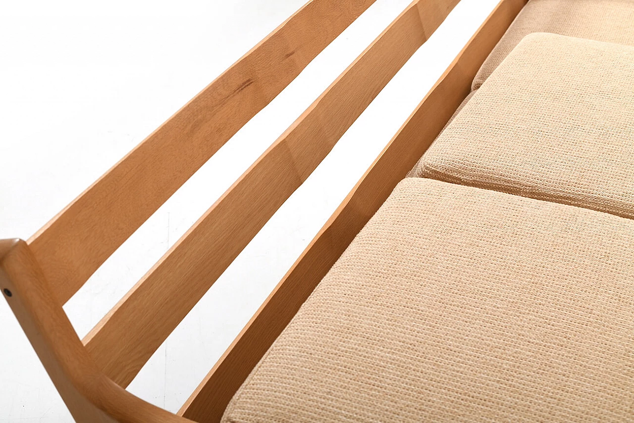 Divano Senator 3 posti in quercia di Ole Wanscher per CADO, anni '70 8