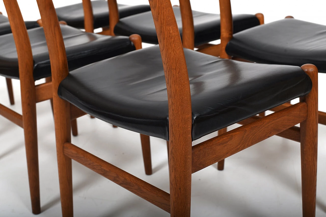 6 W2 chairs by Wegner for C. M. Madsen, 1950s 5