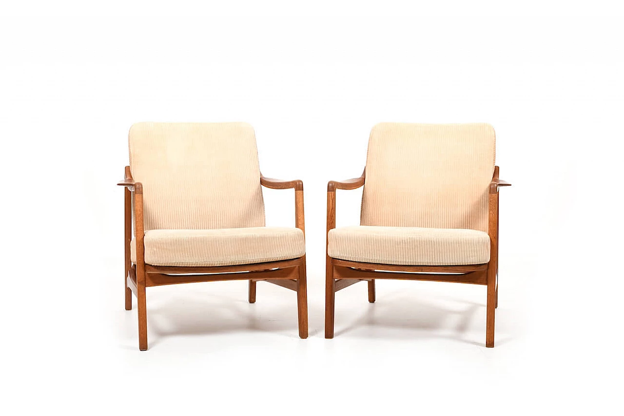 Divano di Tove & Edward Kindt-Larsen con poltrone, anni '50 10