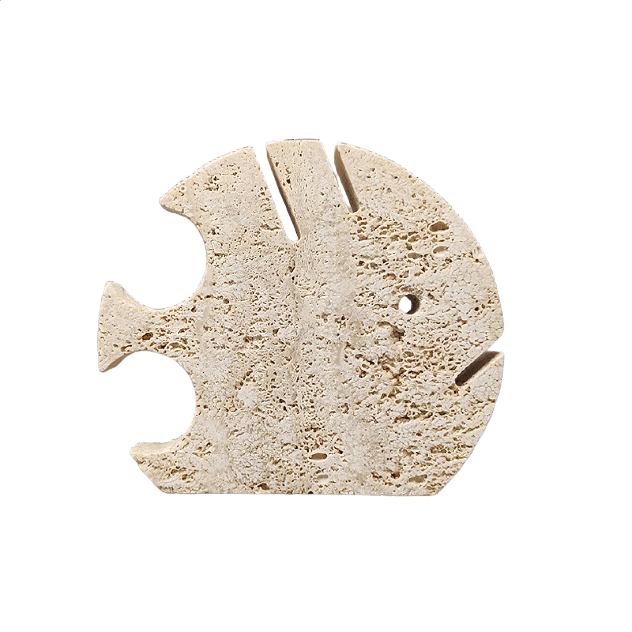 Fish sculpture in travertine by Mari for F.lli Mannelli, 1970s 8