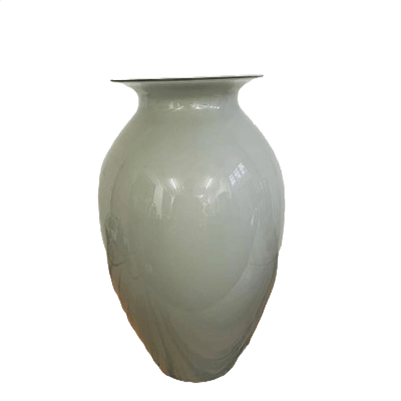 Large inked glass vase by Mazzega, 1980s 6
