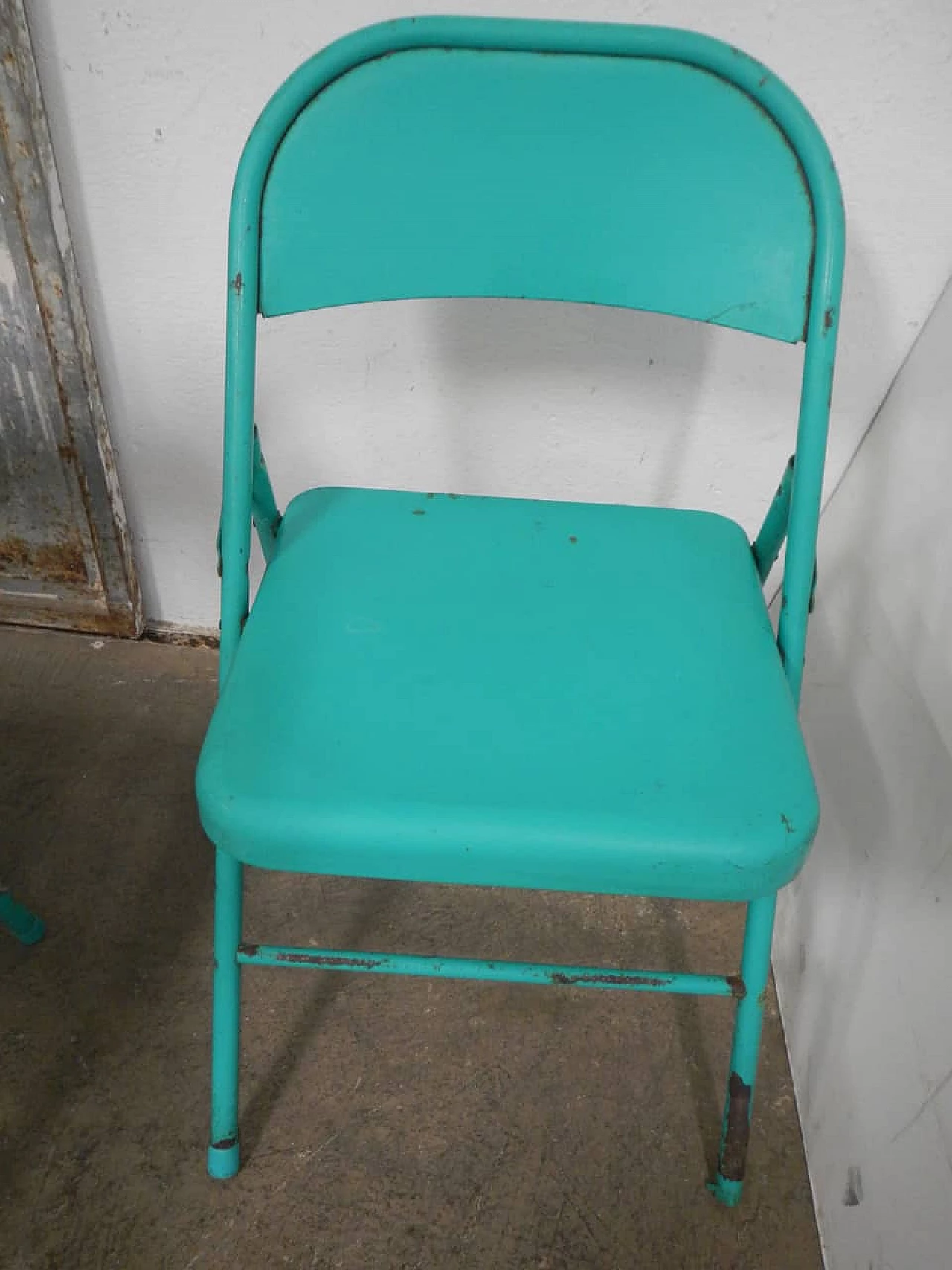 4 Iron folding garden chairs, 1980s 9