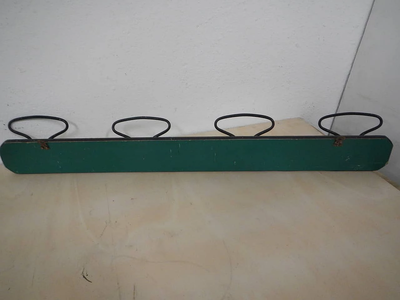 Wood and formica coat rack, 1960s 5