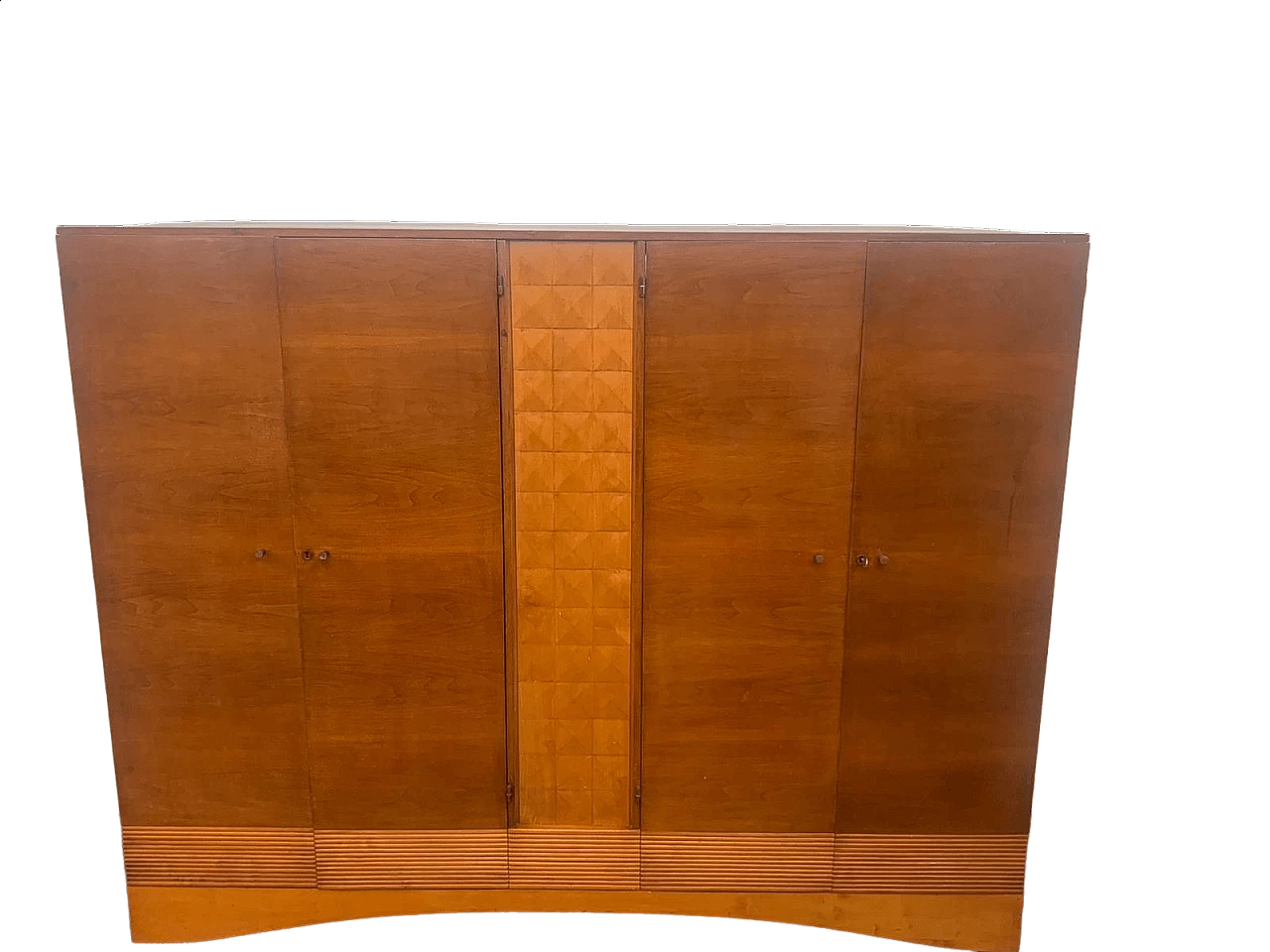 Carved cherry and maple wood cabinet, 1950s 30