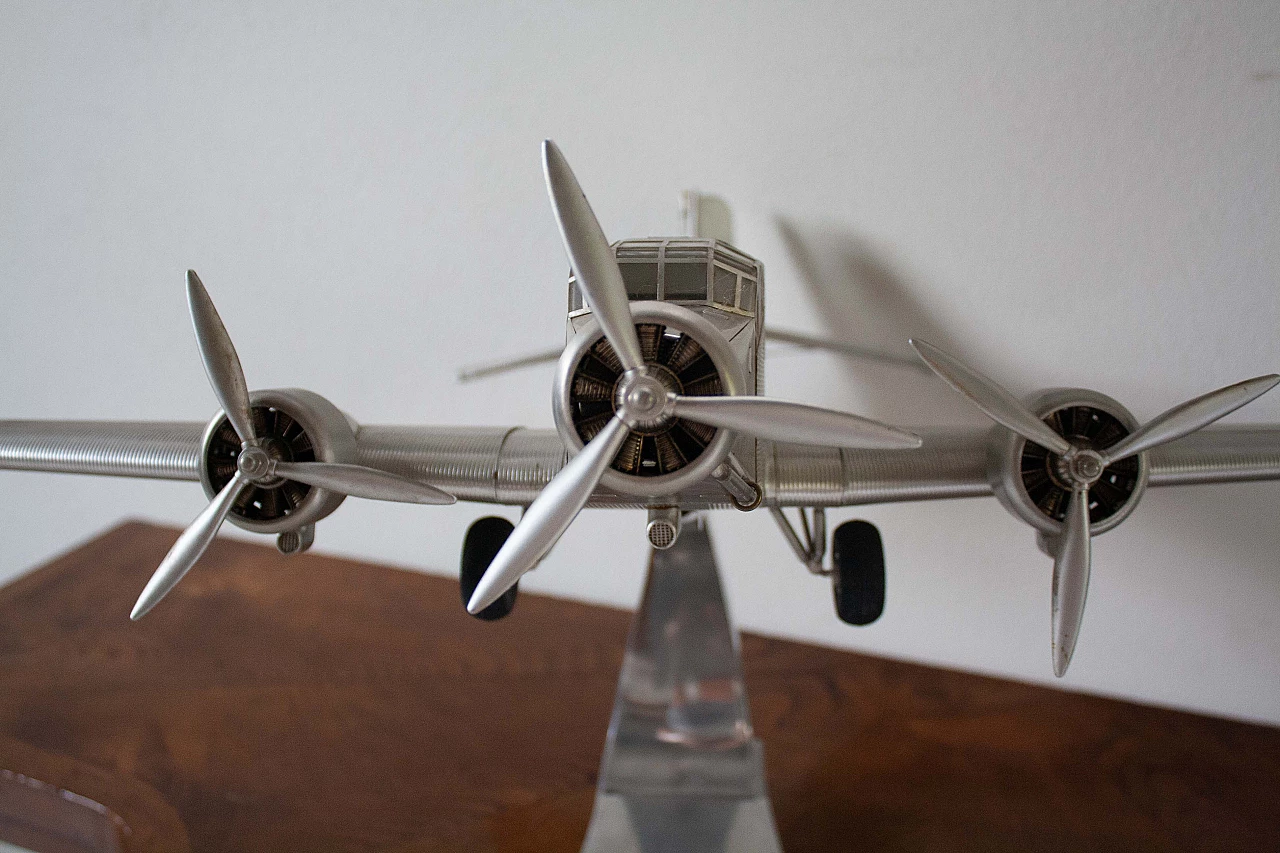 Aluminium aeroplane toy, 1970s 2