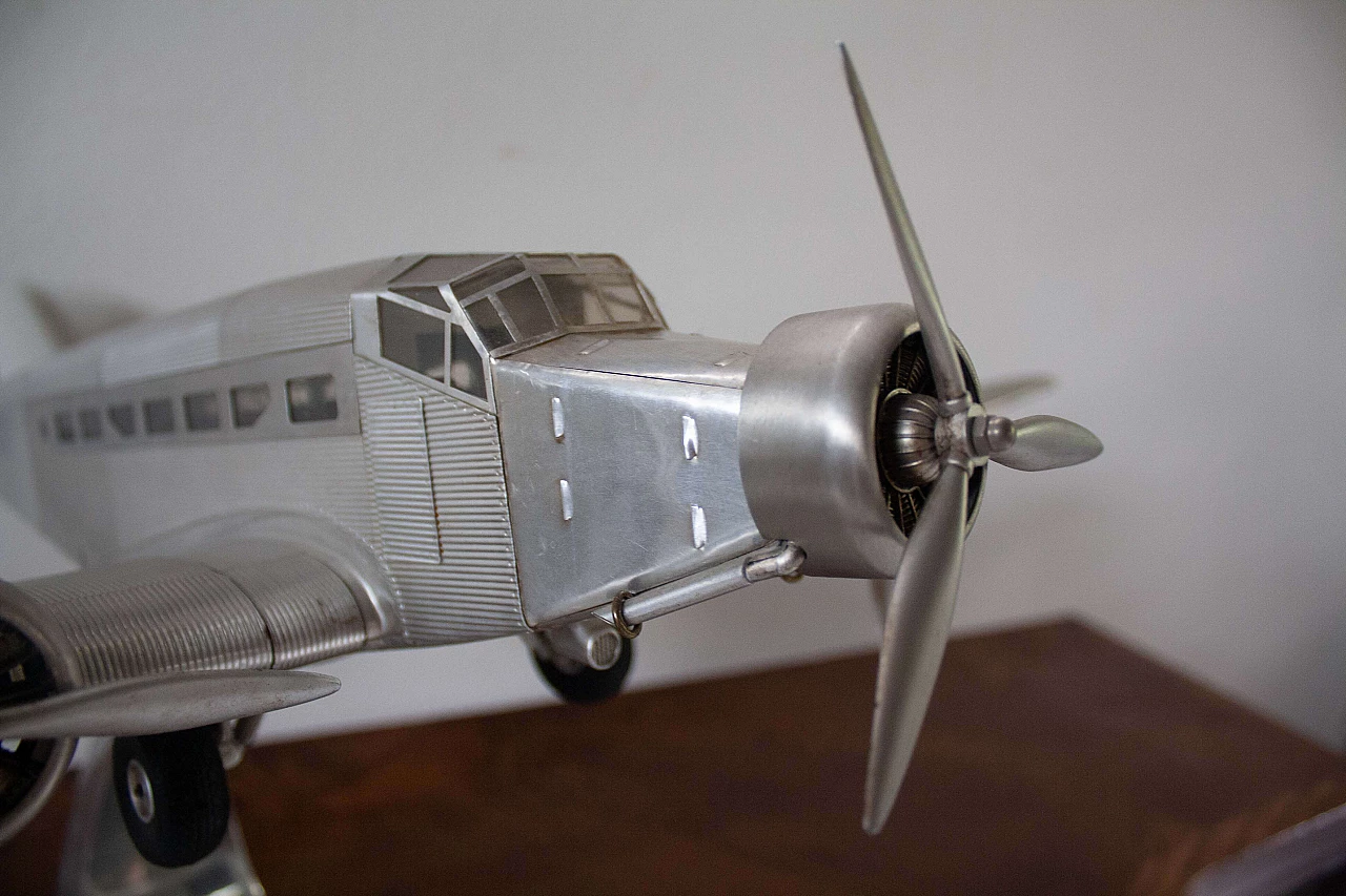 Aluminium aeroplane toy, 1970s 3