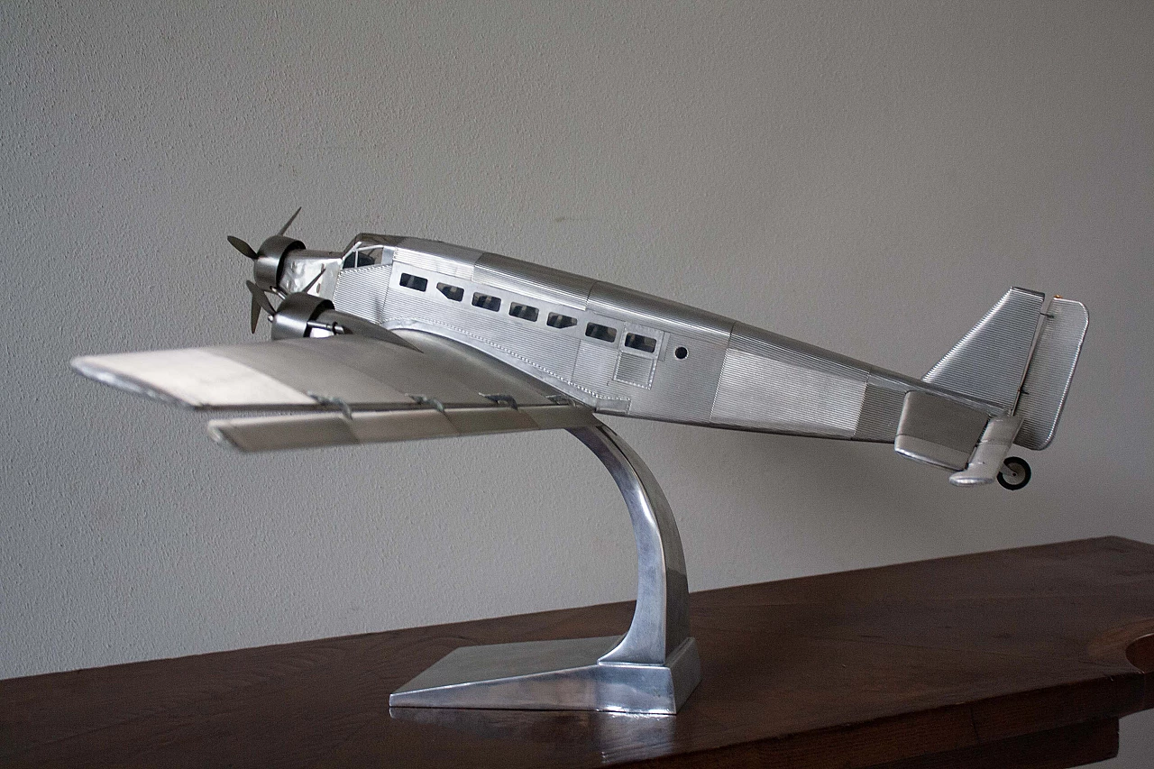 Aluminium aeroplane toy, 1970s 5