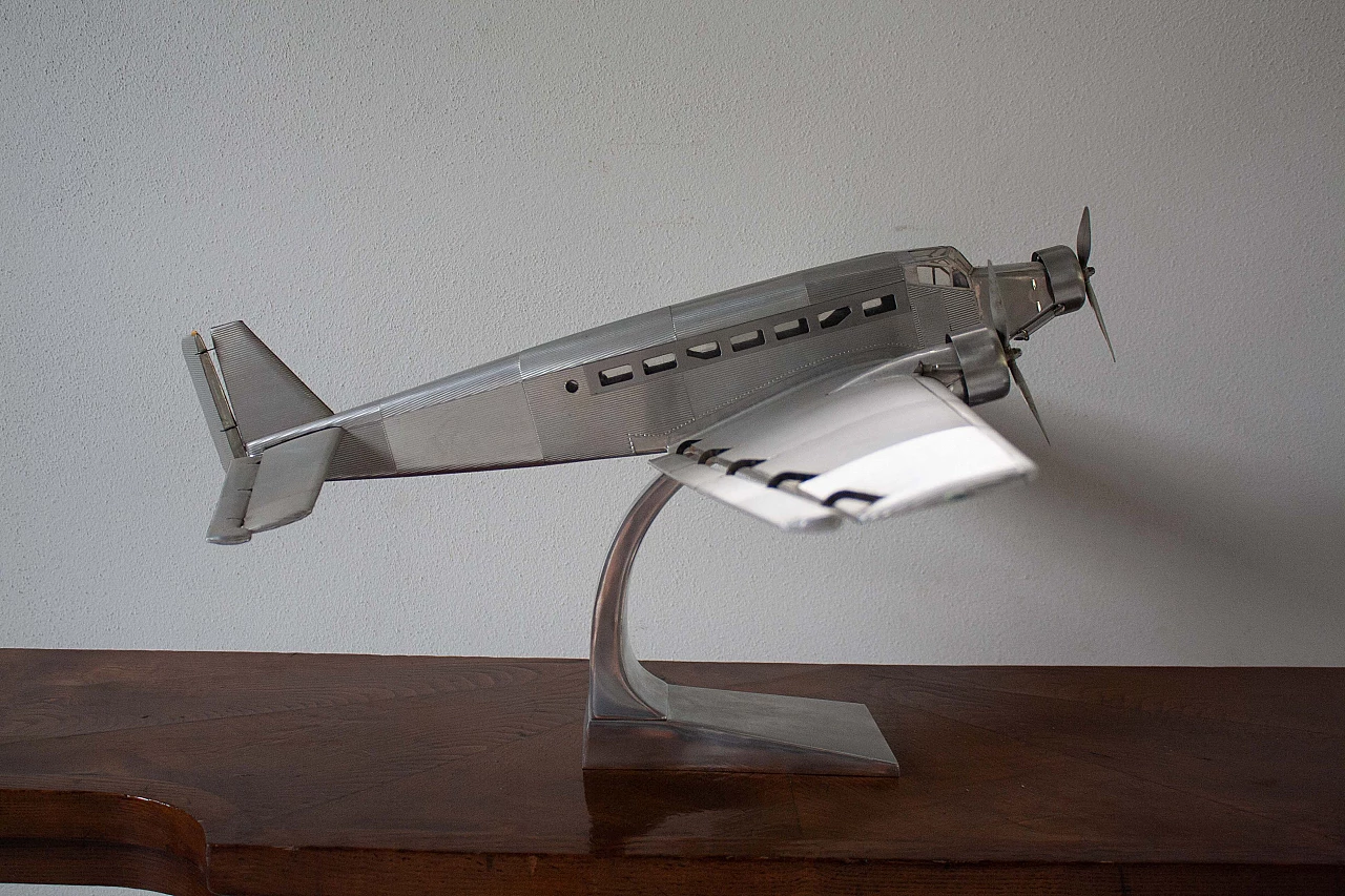 Aluminium aeroplane toy, 1970s 7