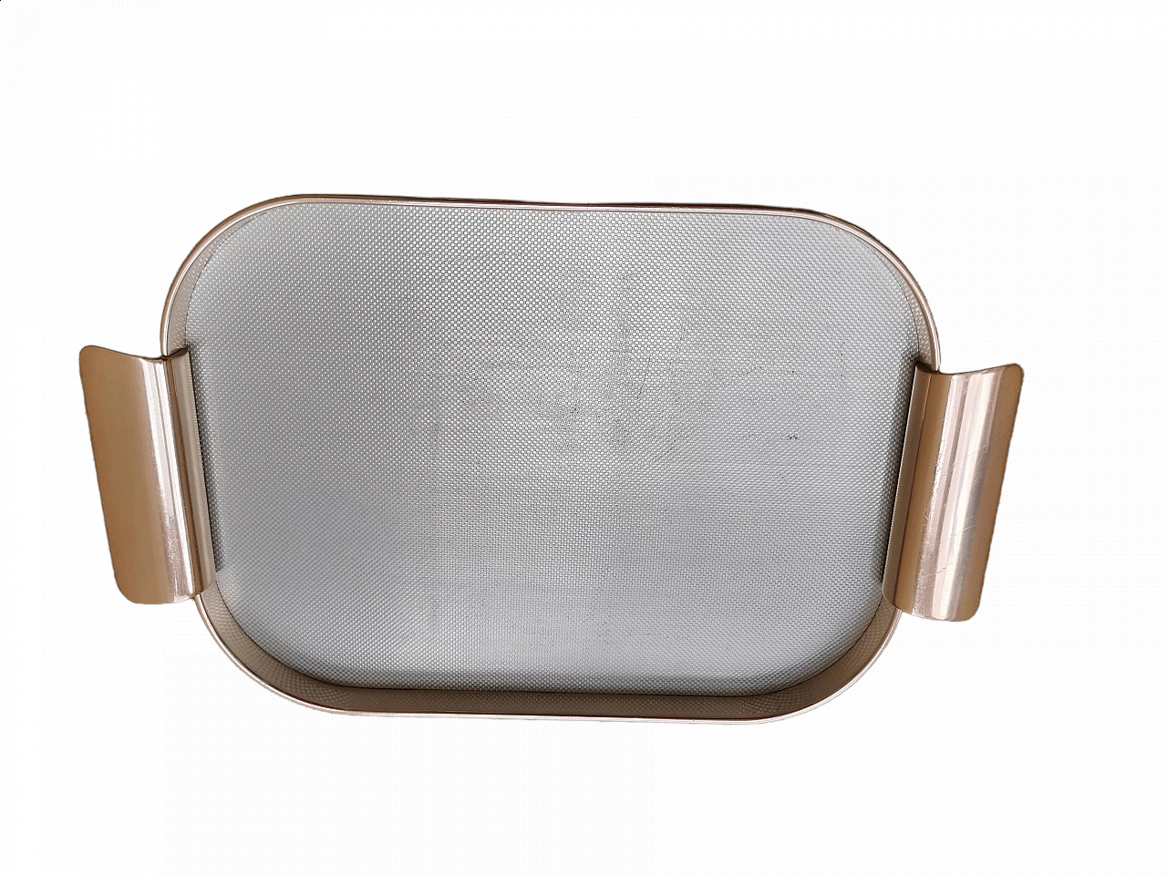 Vassoio in metallo con estremità arrotondate, anni '60 4