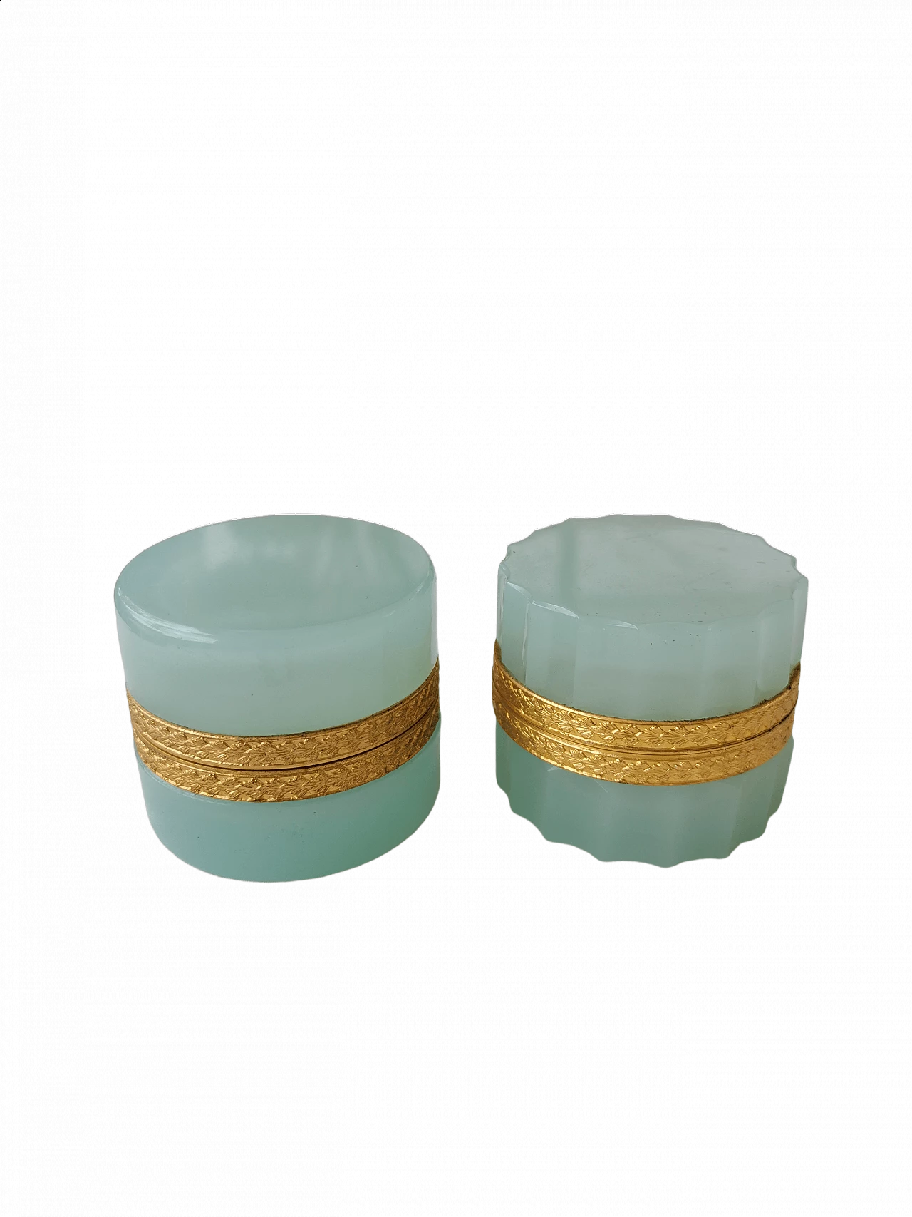 Pair of small alabaster boxes, 1950s 5