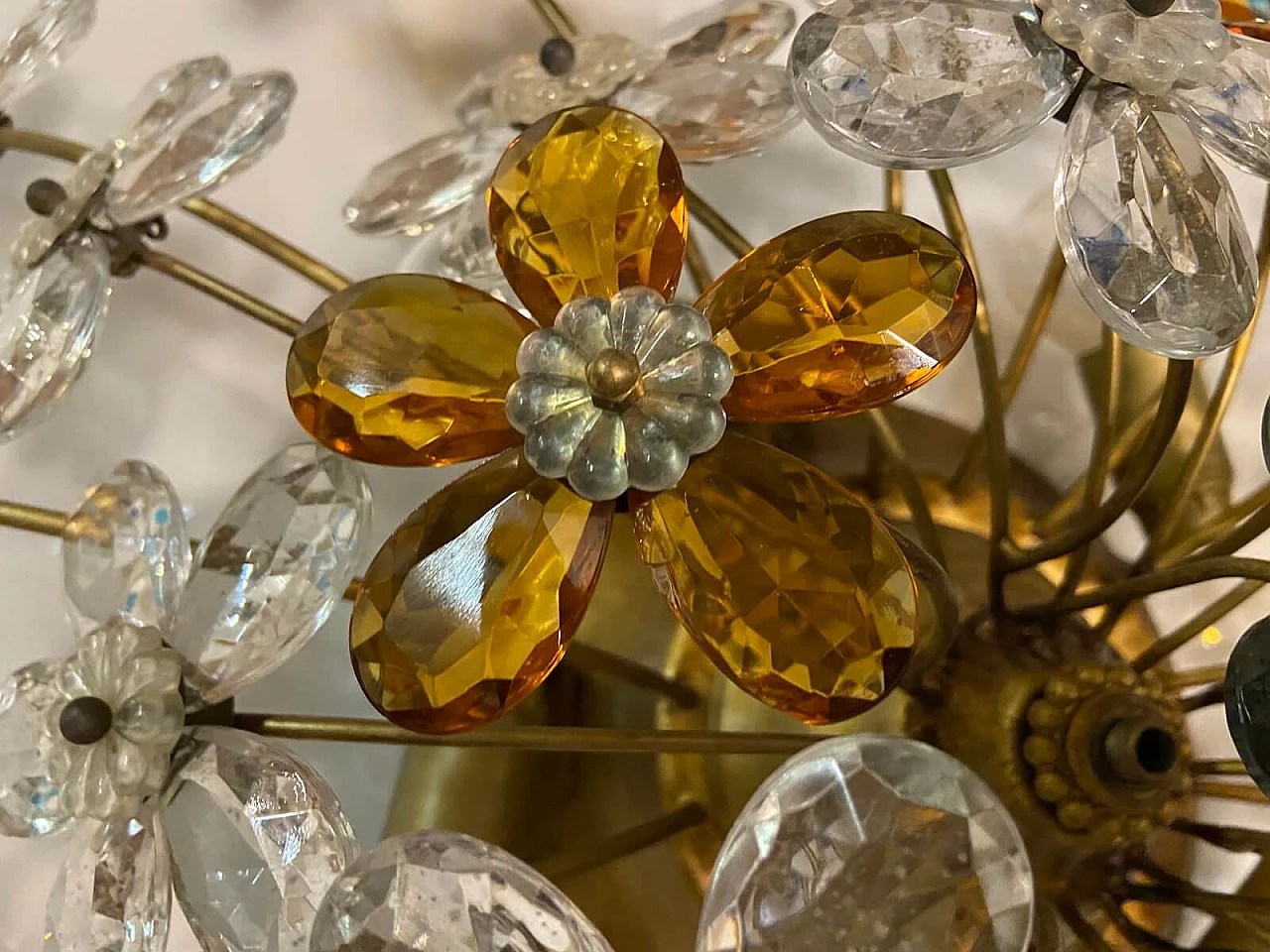 Murano glass flower-shaped recessed lamp, 1970s 4